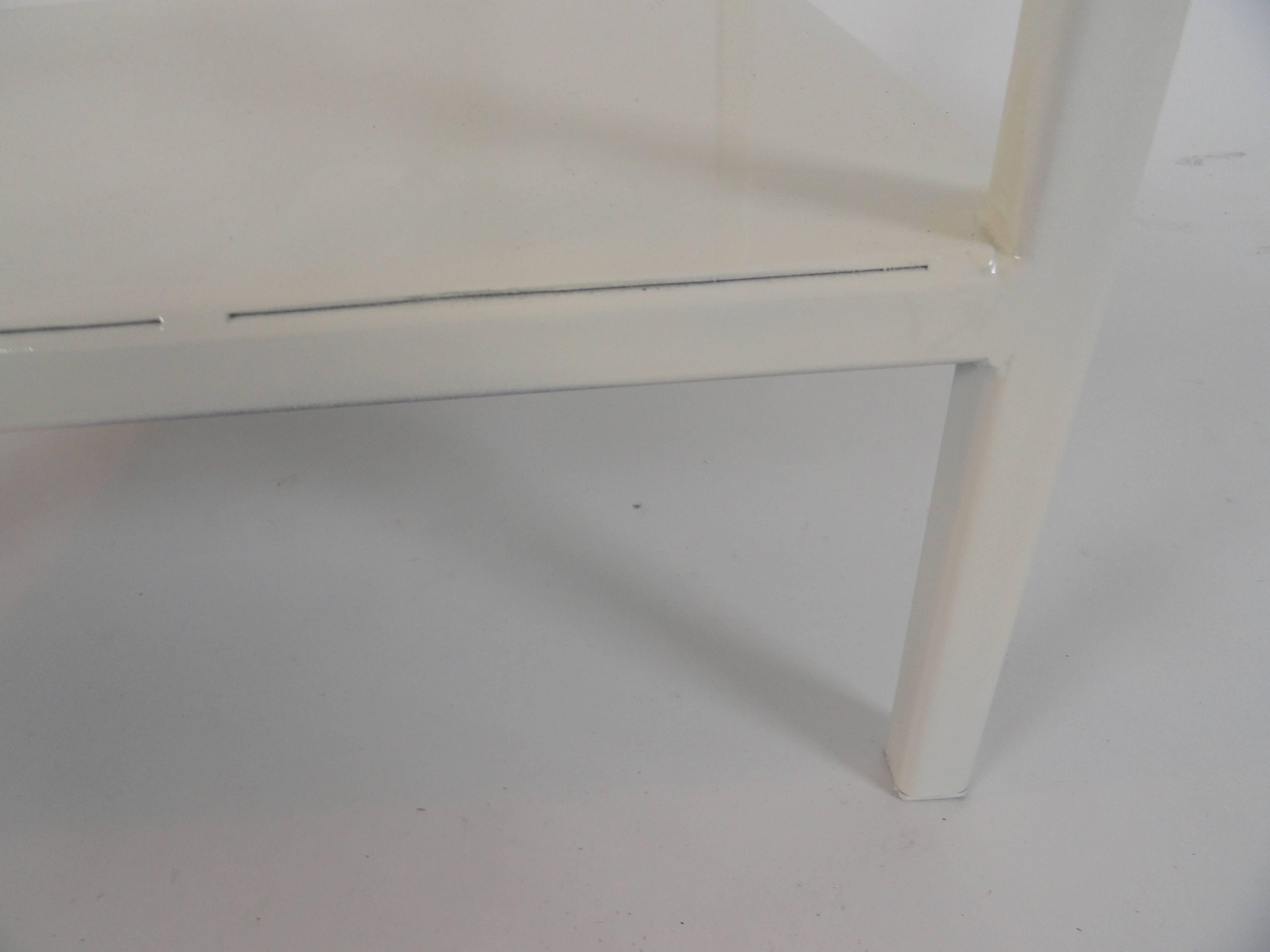 American Baldwin Side Table, White For Sale