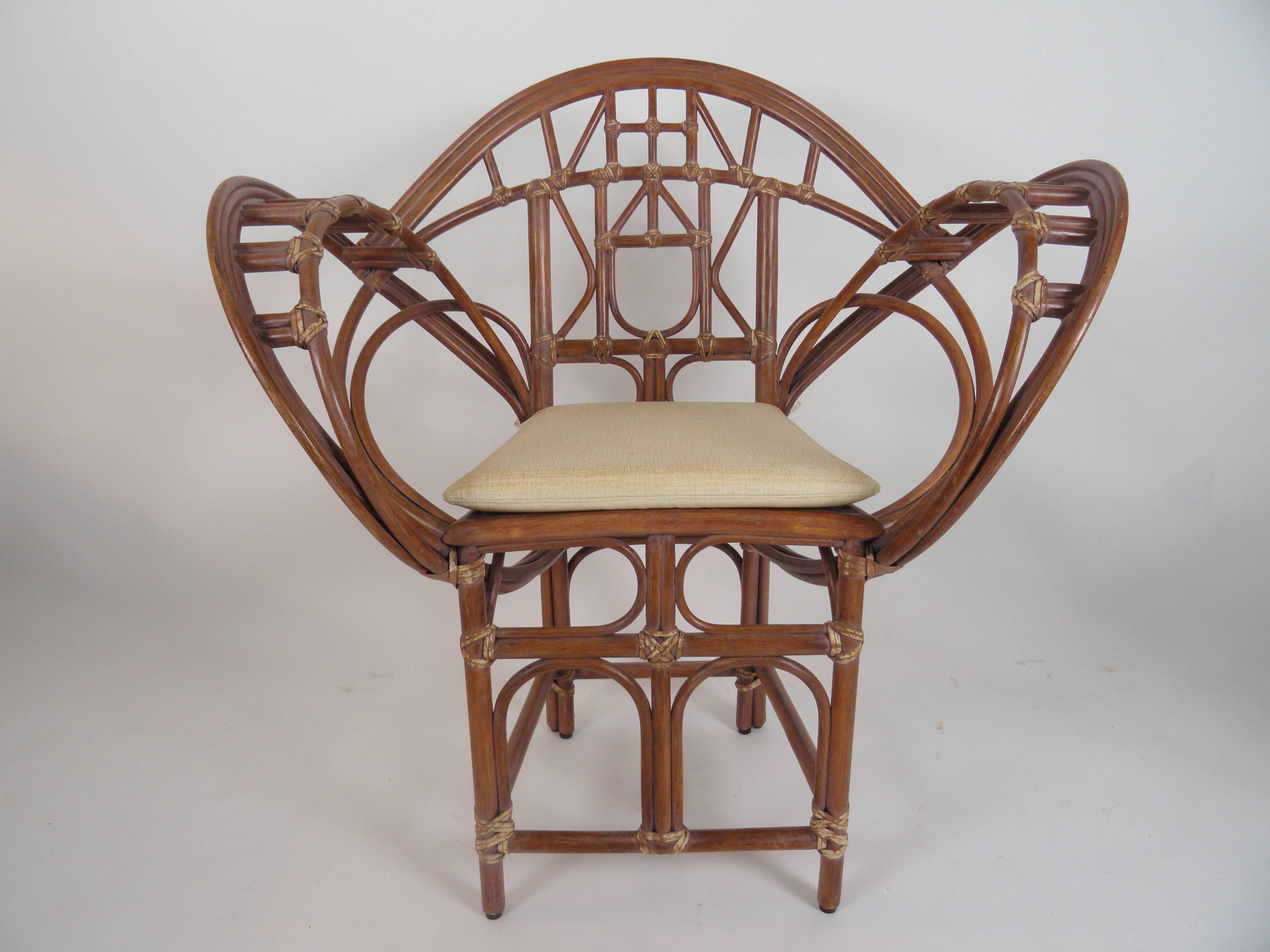 Pair of McGuire Butterfly Chairs In Excellent Condition In West Palm Beach, FL