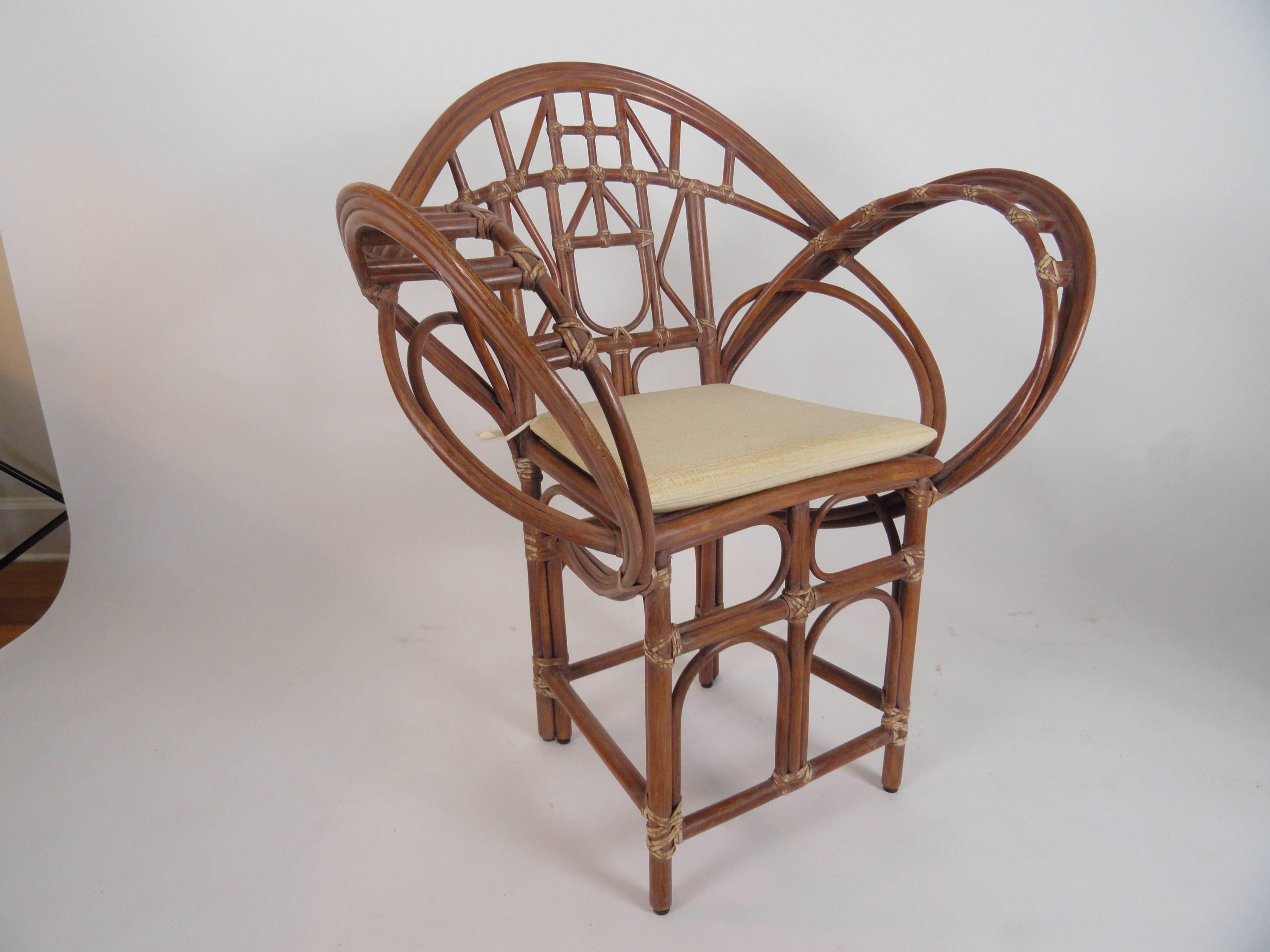 20th Century Pair of McGuire Butterfly Chairs