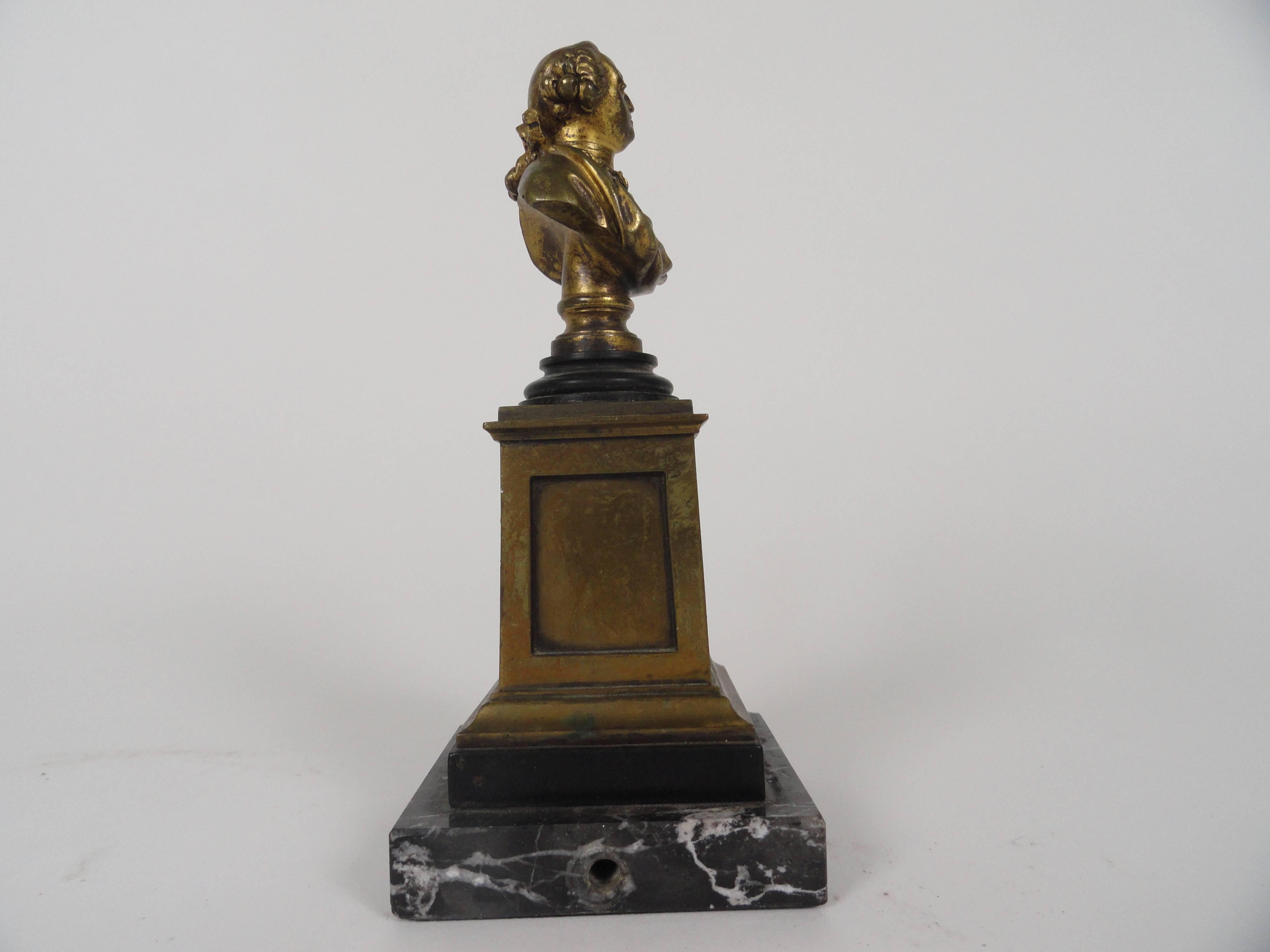 French Louis XVI 19th Century Bronze Bust For Sale