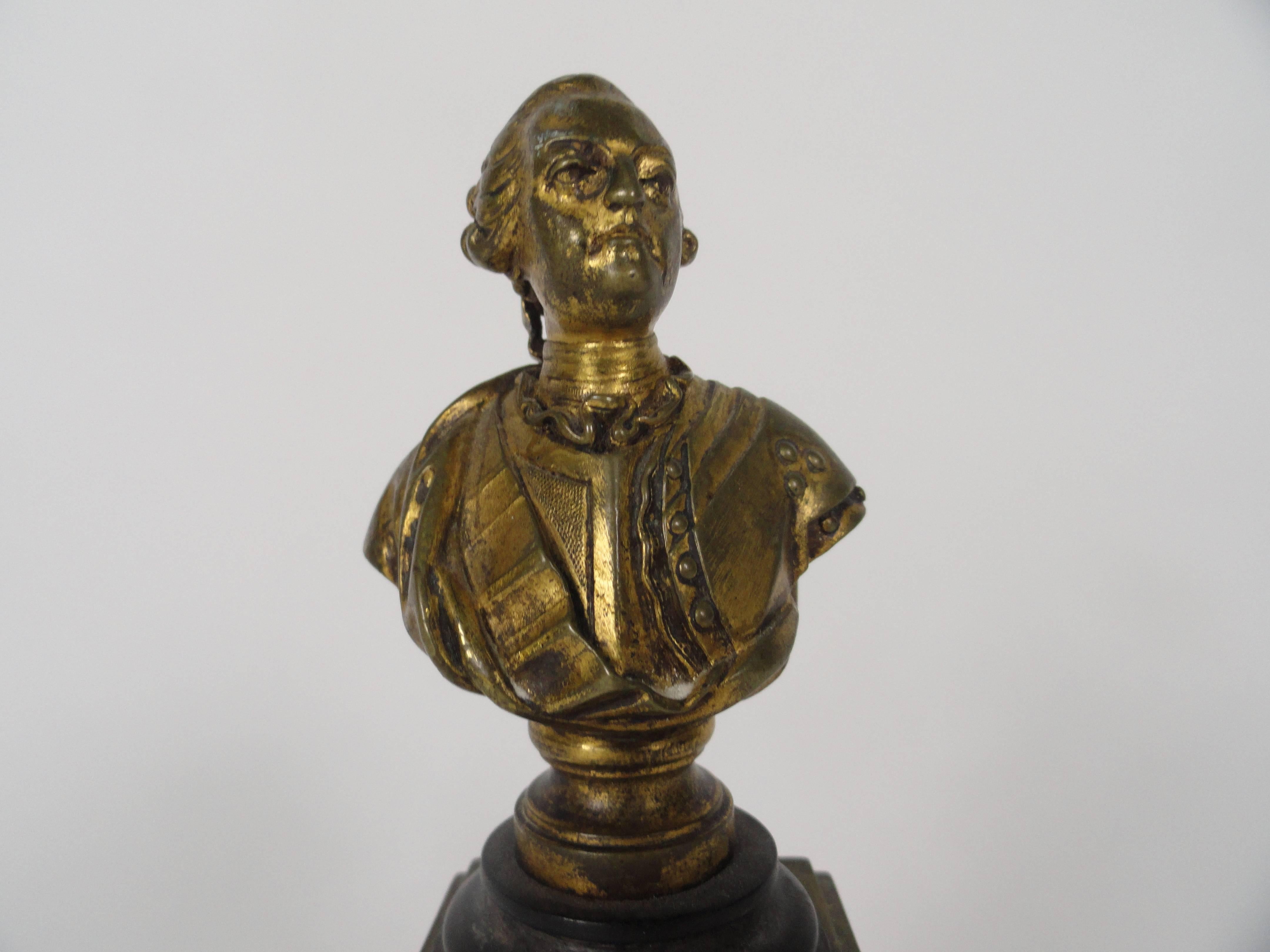 Louis XVI 19th Century Bronze Bust In Good Condition For Sale In West Palm Beach, FL