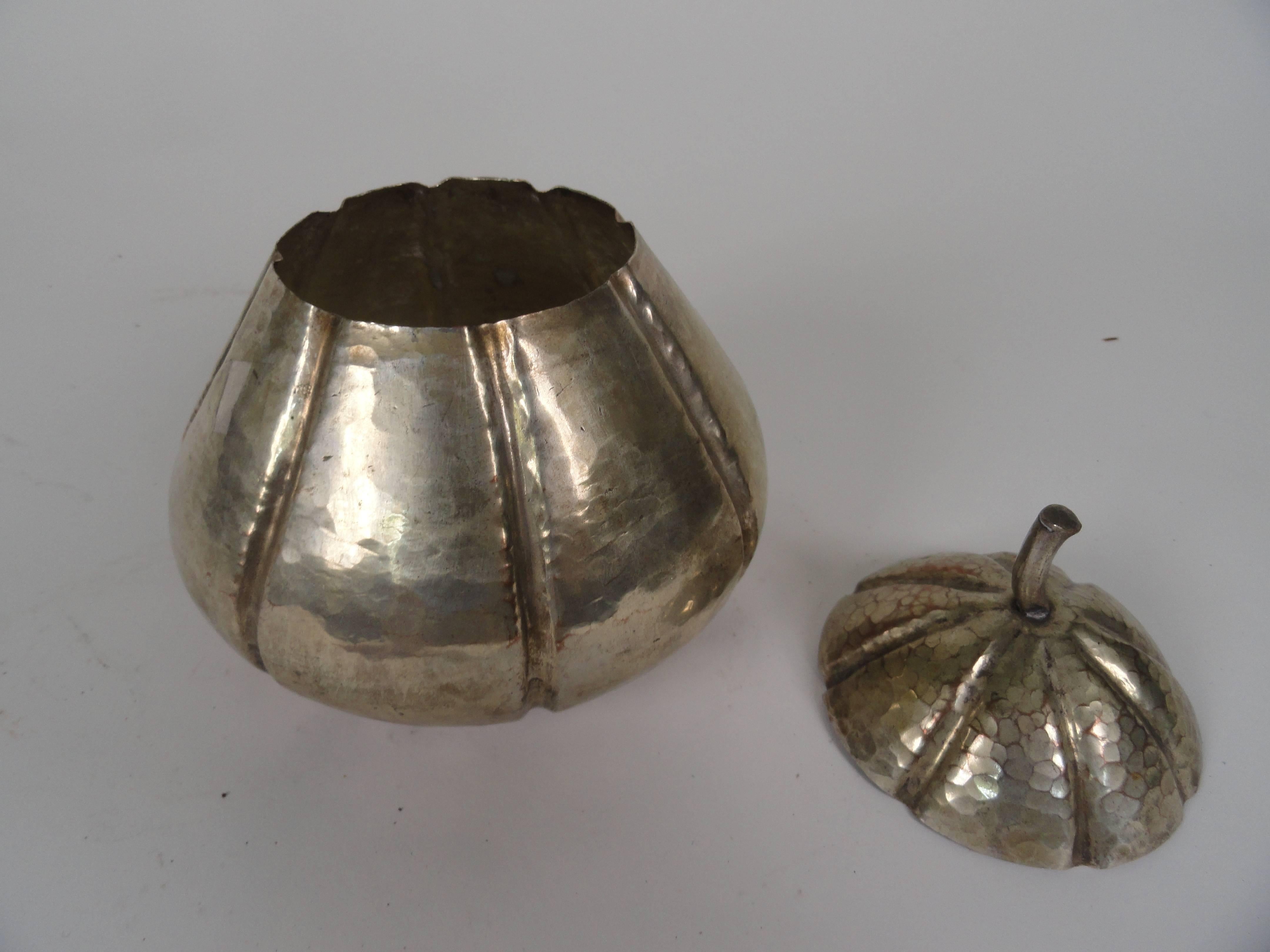Italian Silver Plated Gourd Box For Sale