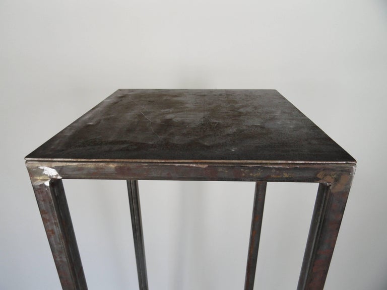 Custom Metal Pedestal in Natural Finish For Sale at 1stDibs