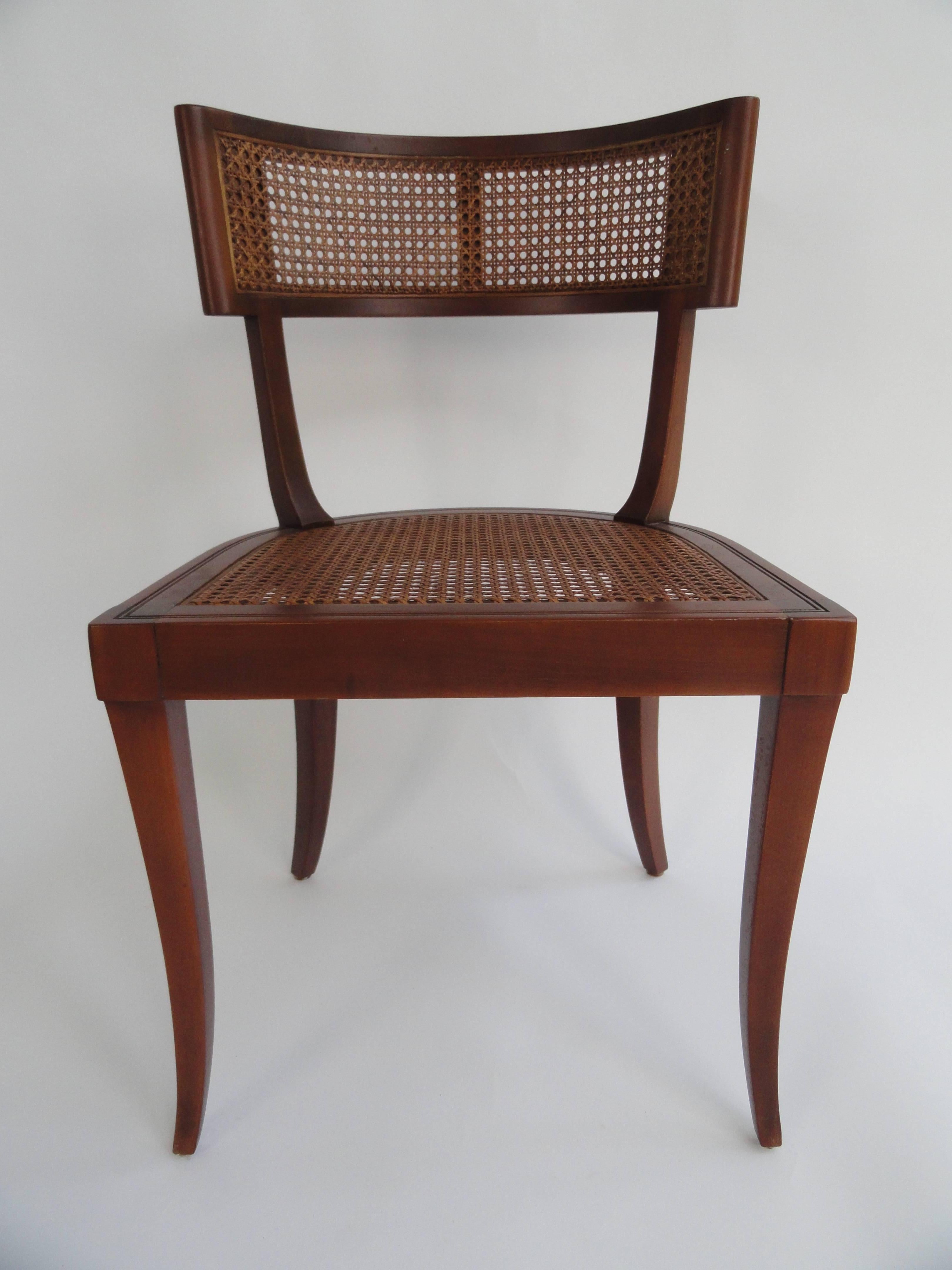 T.H. Robsjohn-Gibbings Set of Four Side Chairs In Excellent Condition For Sale In West Palm Beach, FL
