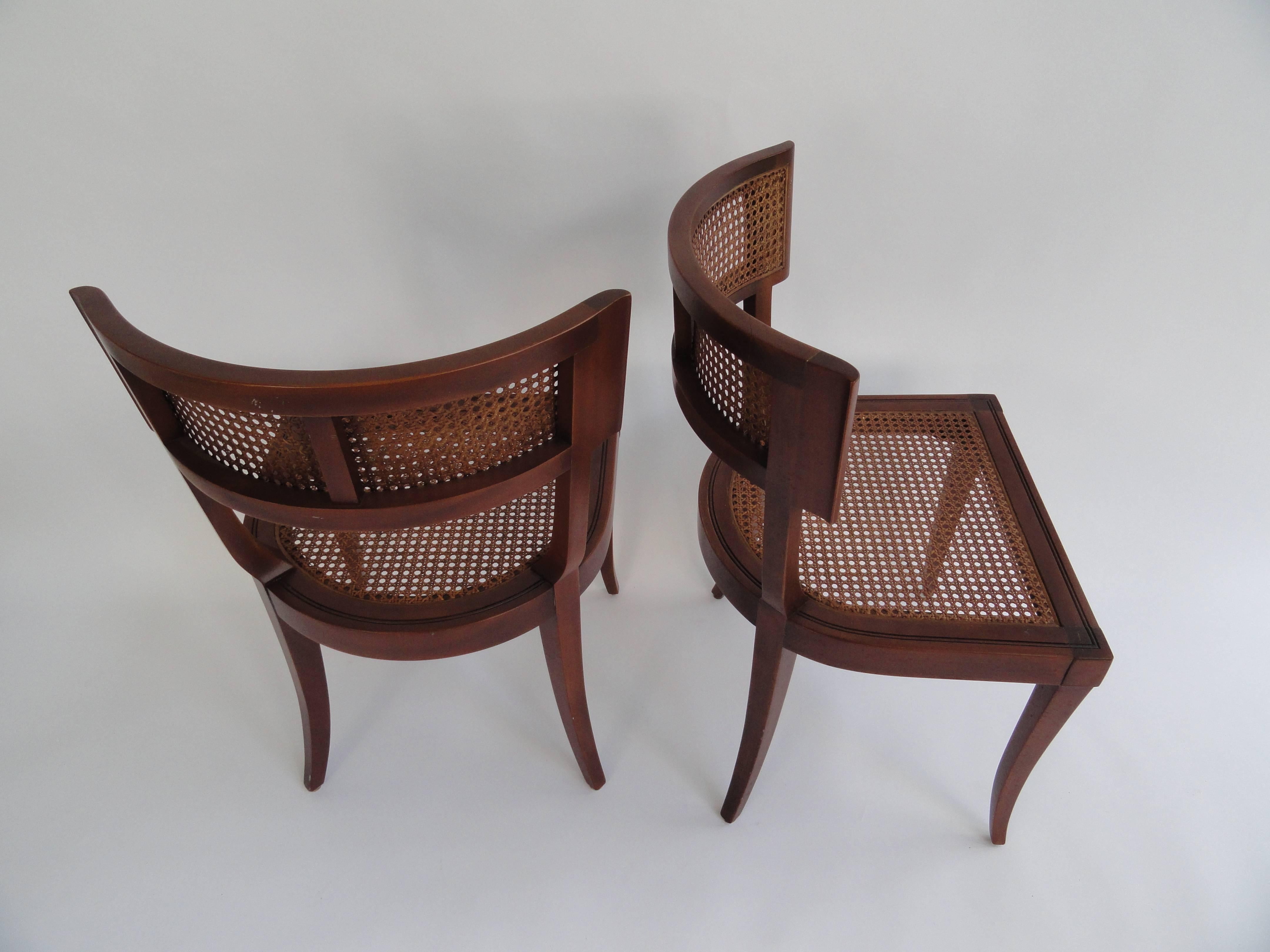 American T.H. Robsjohn-Gibbings Set of Four Side Chairs For Sale
