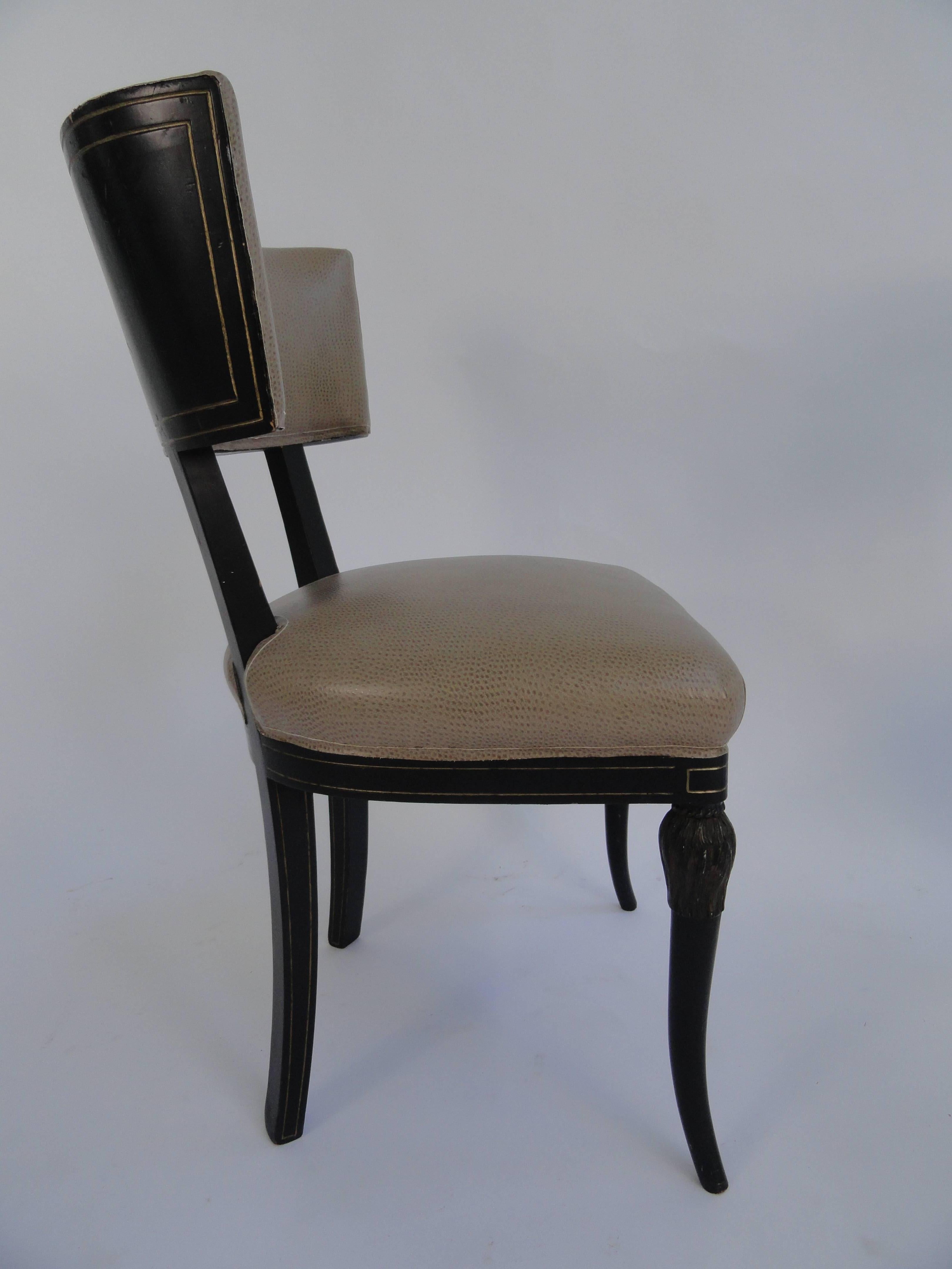 Maison Jansen Set of Four Side Chairs In Good Condition For Sale In West Palm Beach, FL