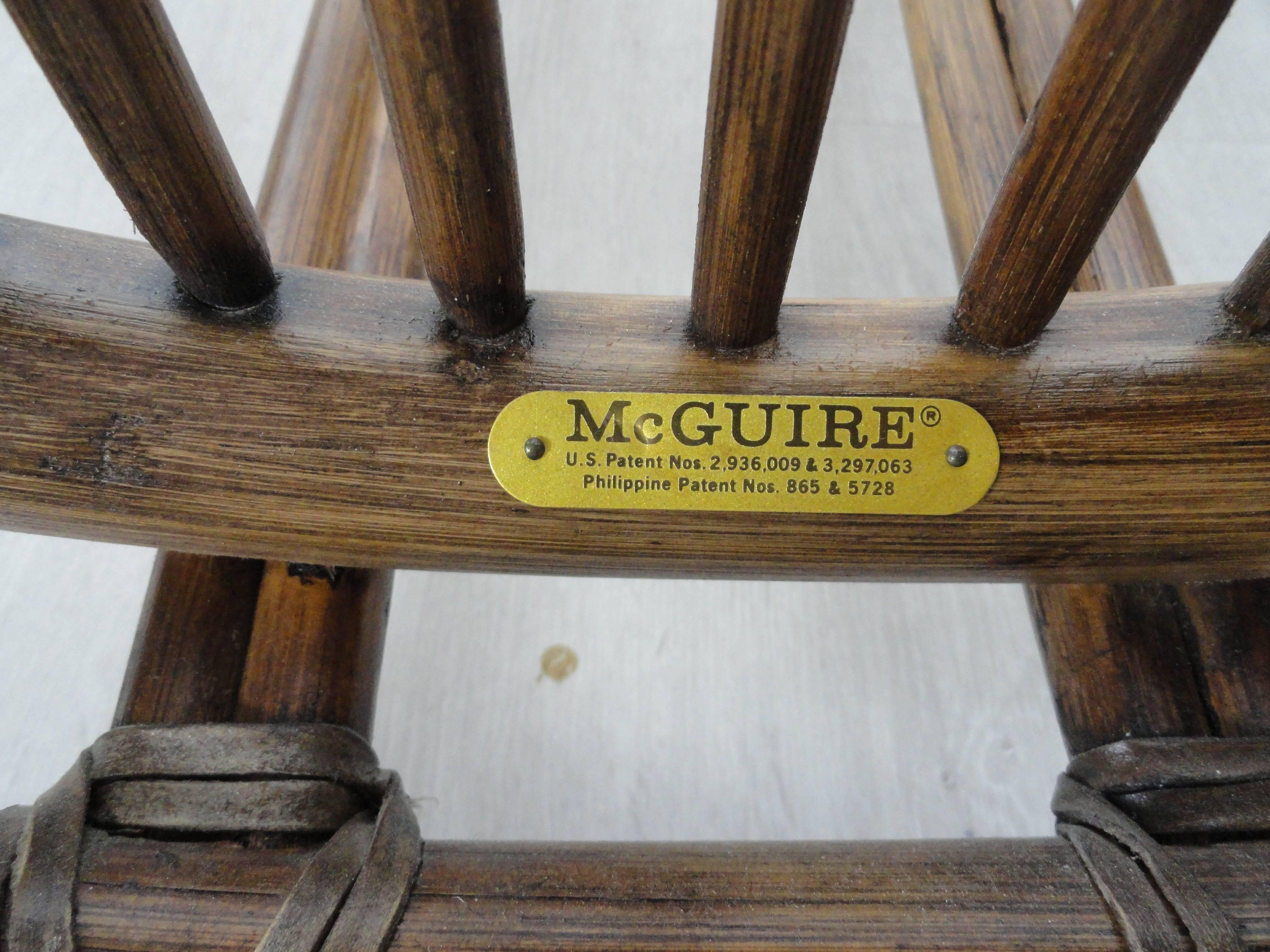 McGuire Furniture Set of Six Dining Chairs 1