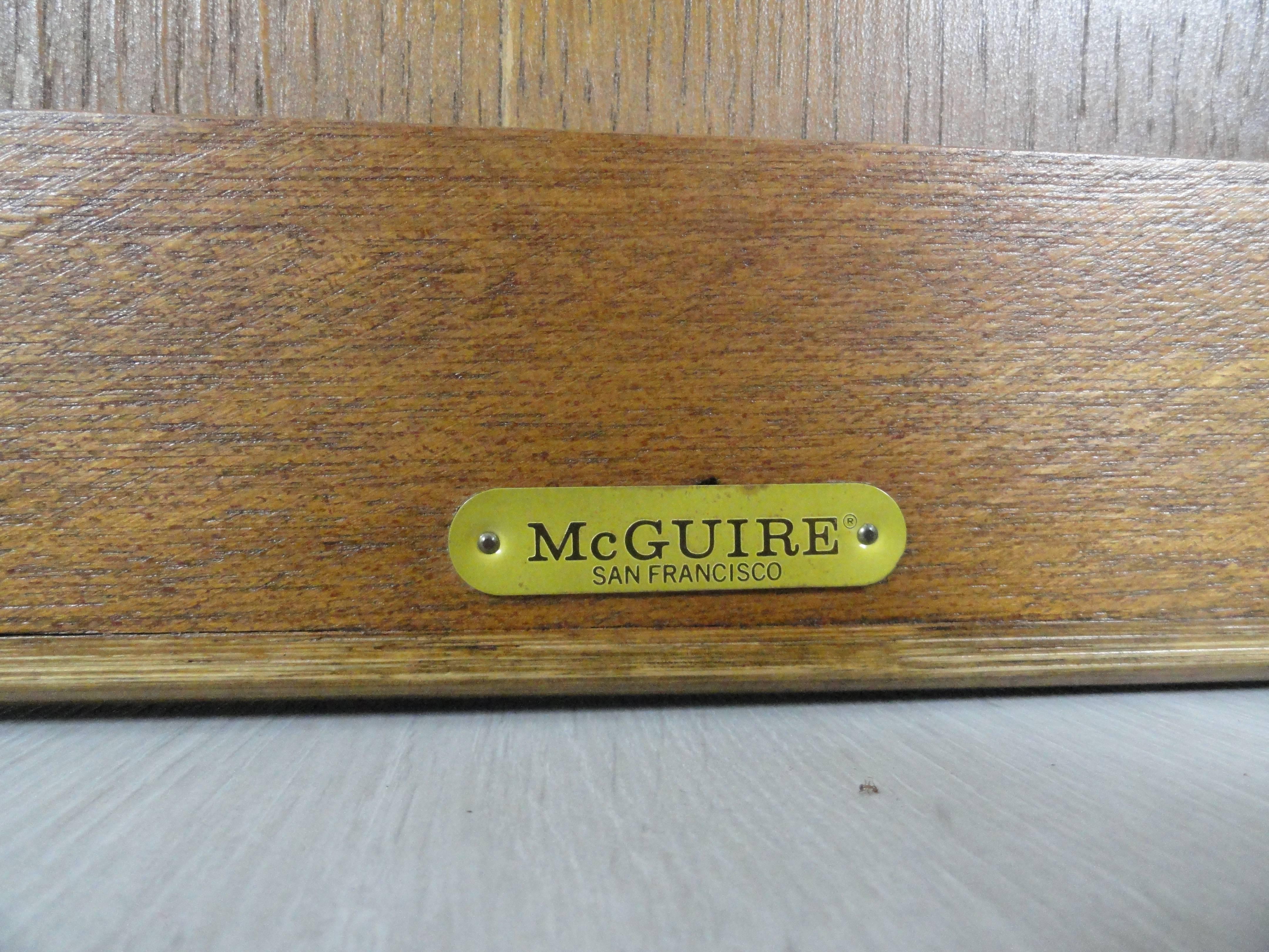 McGuire Side Walnut Table For Sale 2