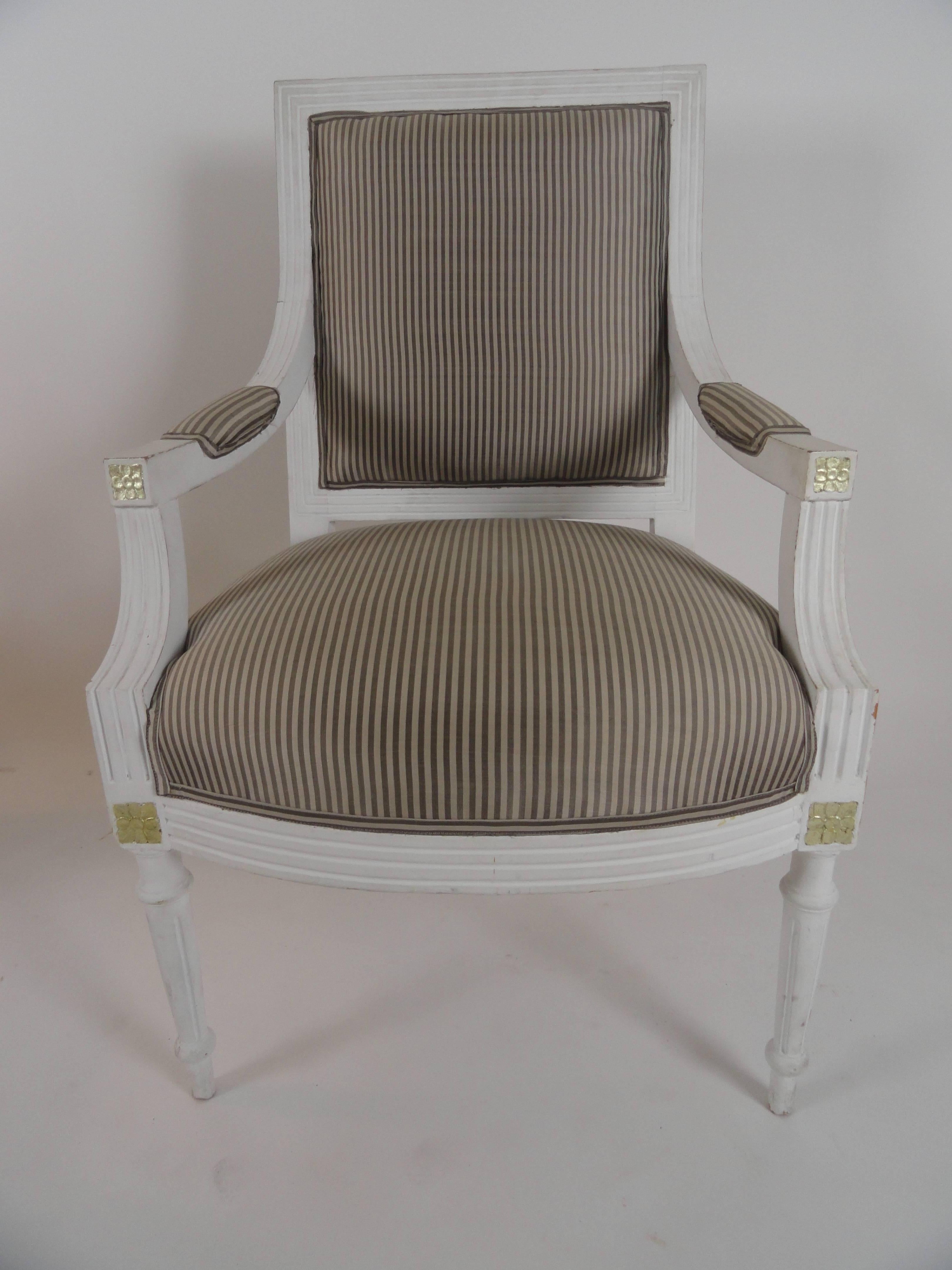 Swedish 19th Century Set of Four Gustavian Armchairs For Sale