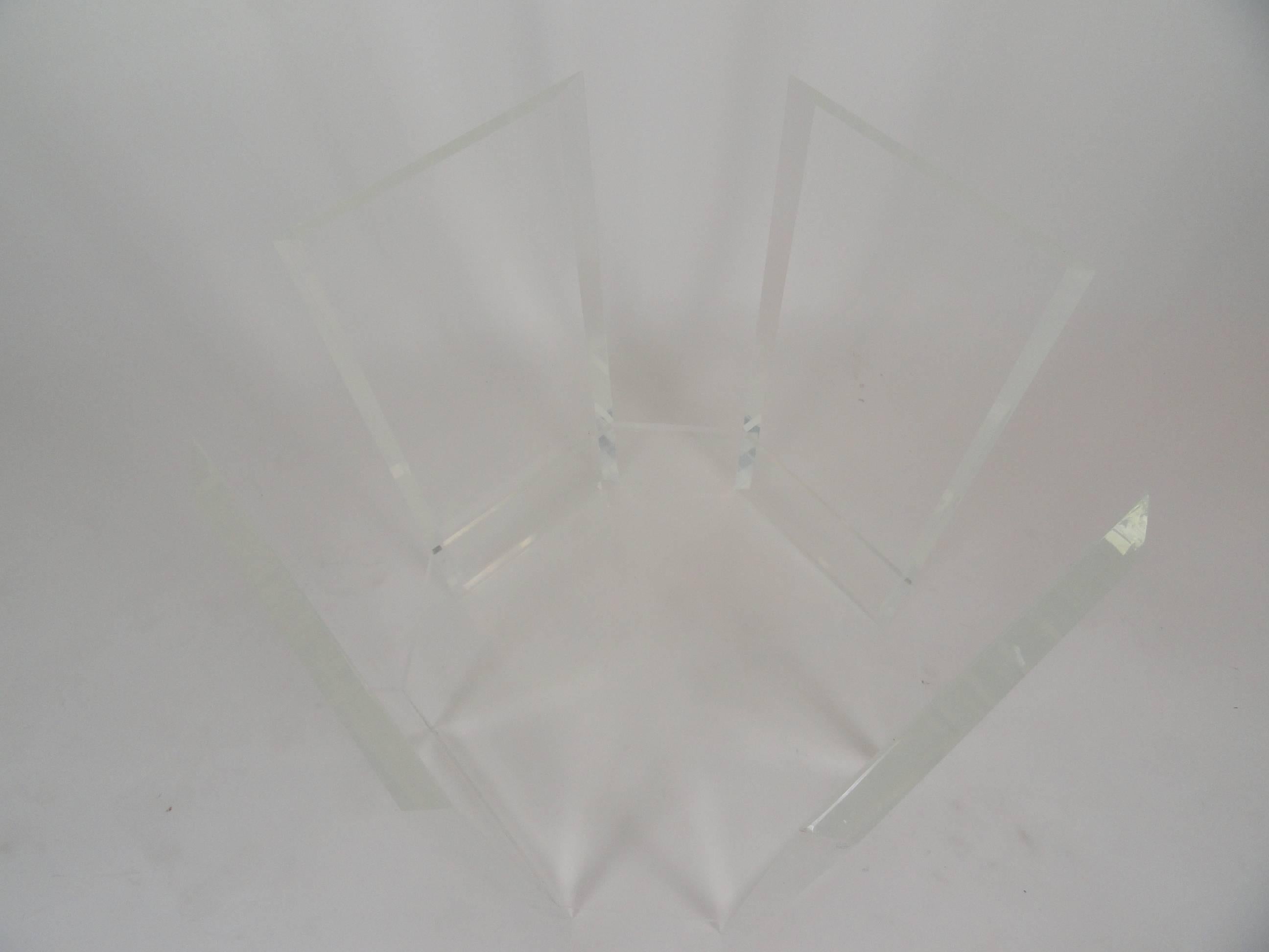 Jeffrey Bigelow Signed and Dated Acrylic Table Base For Sale 1