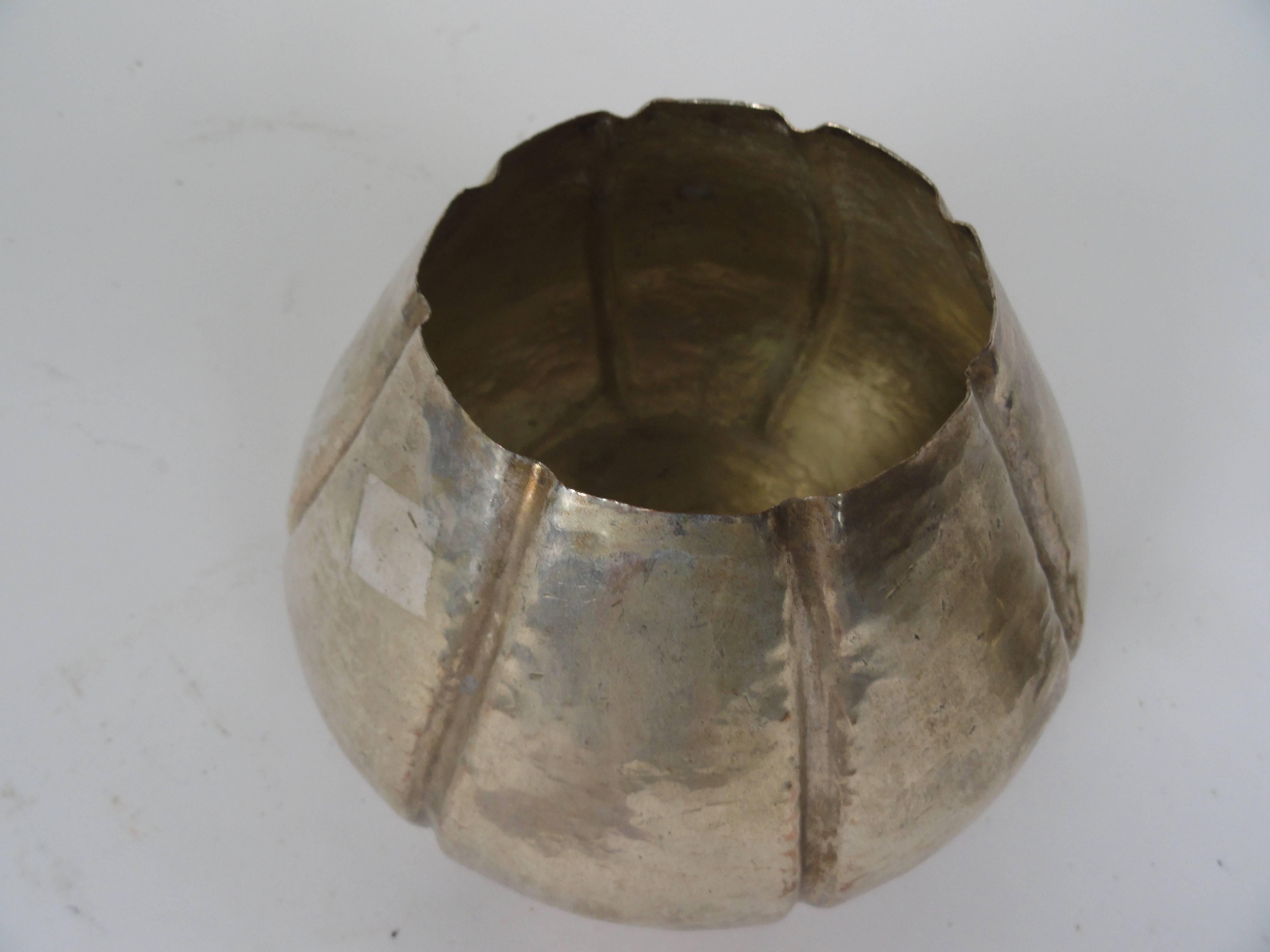 Silver Plated Gourd Box In Excellent Condition For Sale In West Palm Beach, FL