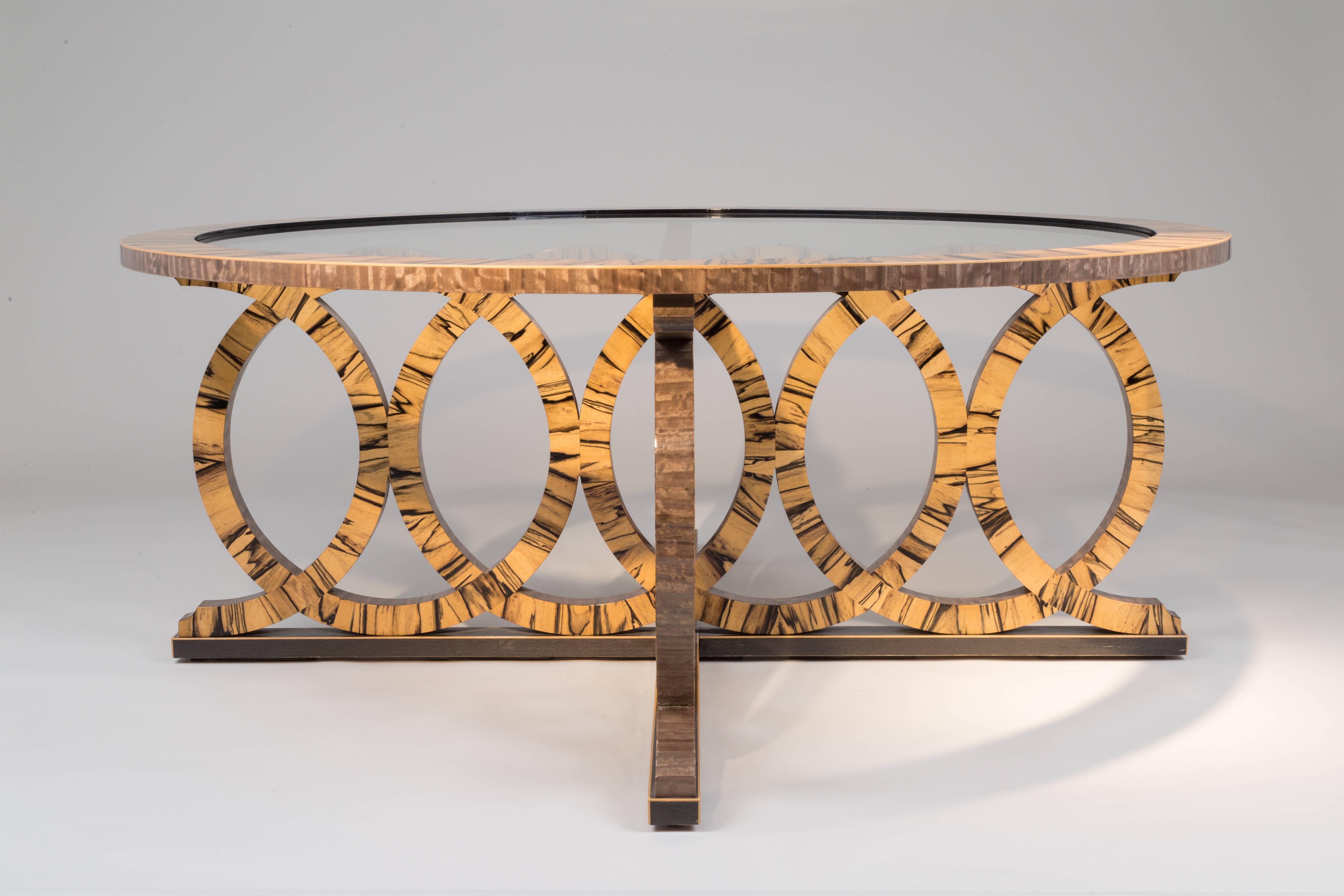 The Coco Table is more an artform than a table. On a visit to Paris, our designer stood beneath the Eiffel Tower, looked up and became inspired by the magnificent structure. From this moment the Coco Table was born....

Edged with Eucalyptus and