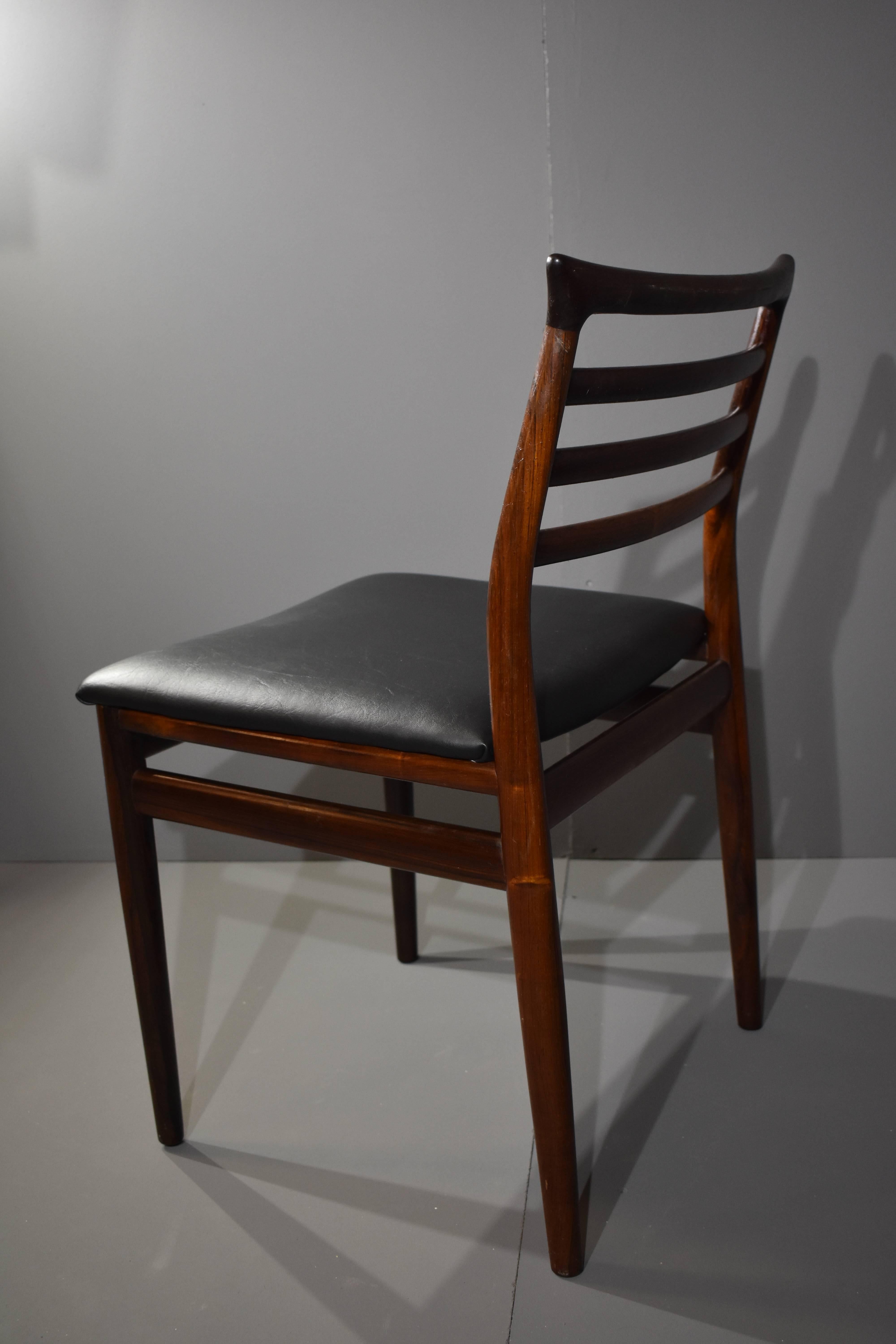 Erling Torvits Rosewood Dining Chairs In Excellent Condition For Sale In Odense, DK