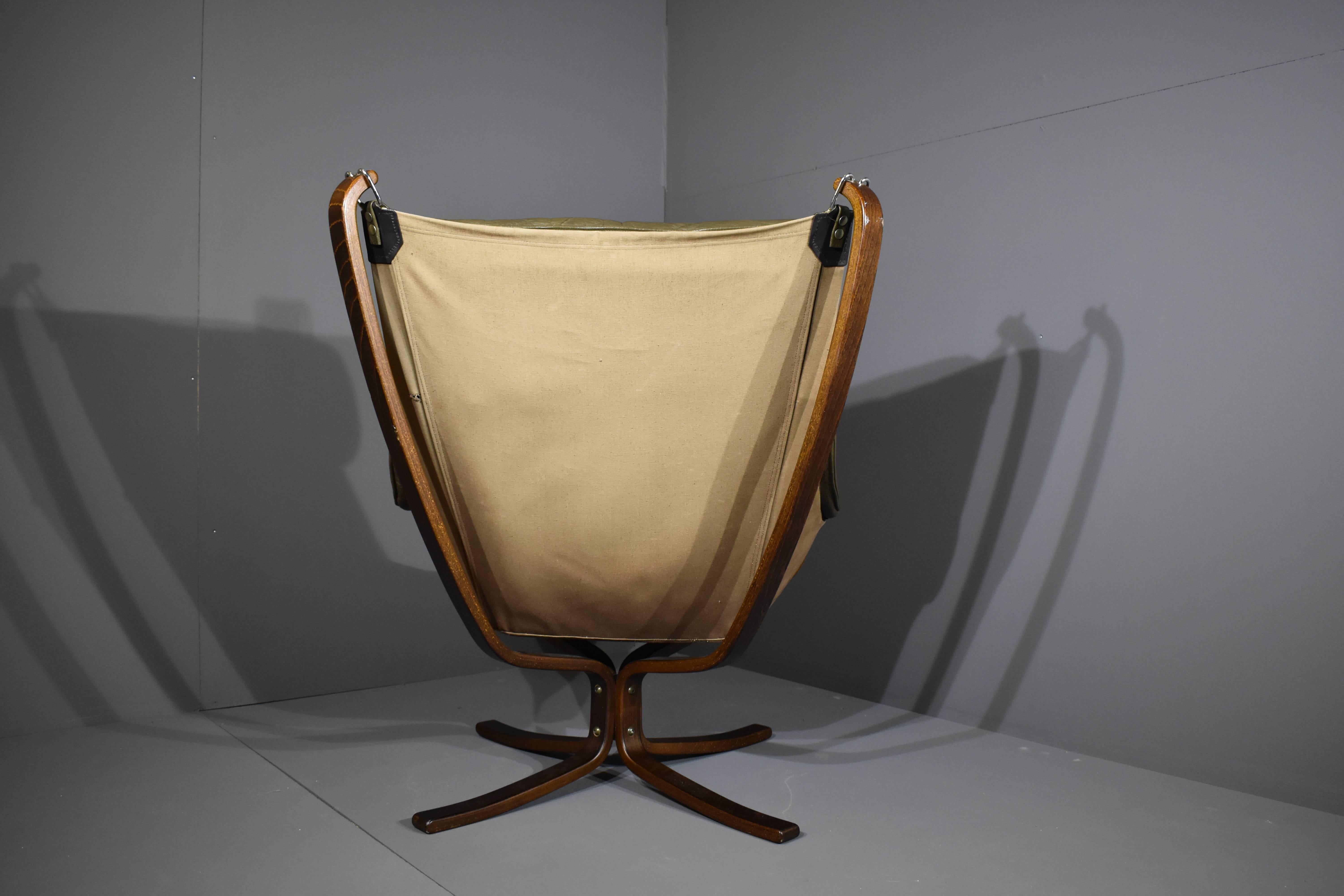 Mid-20th Century Sigurd Ressell Falcon Winged Armchair