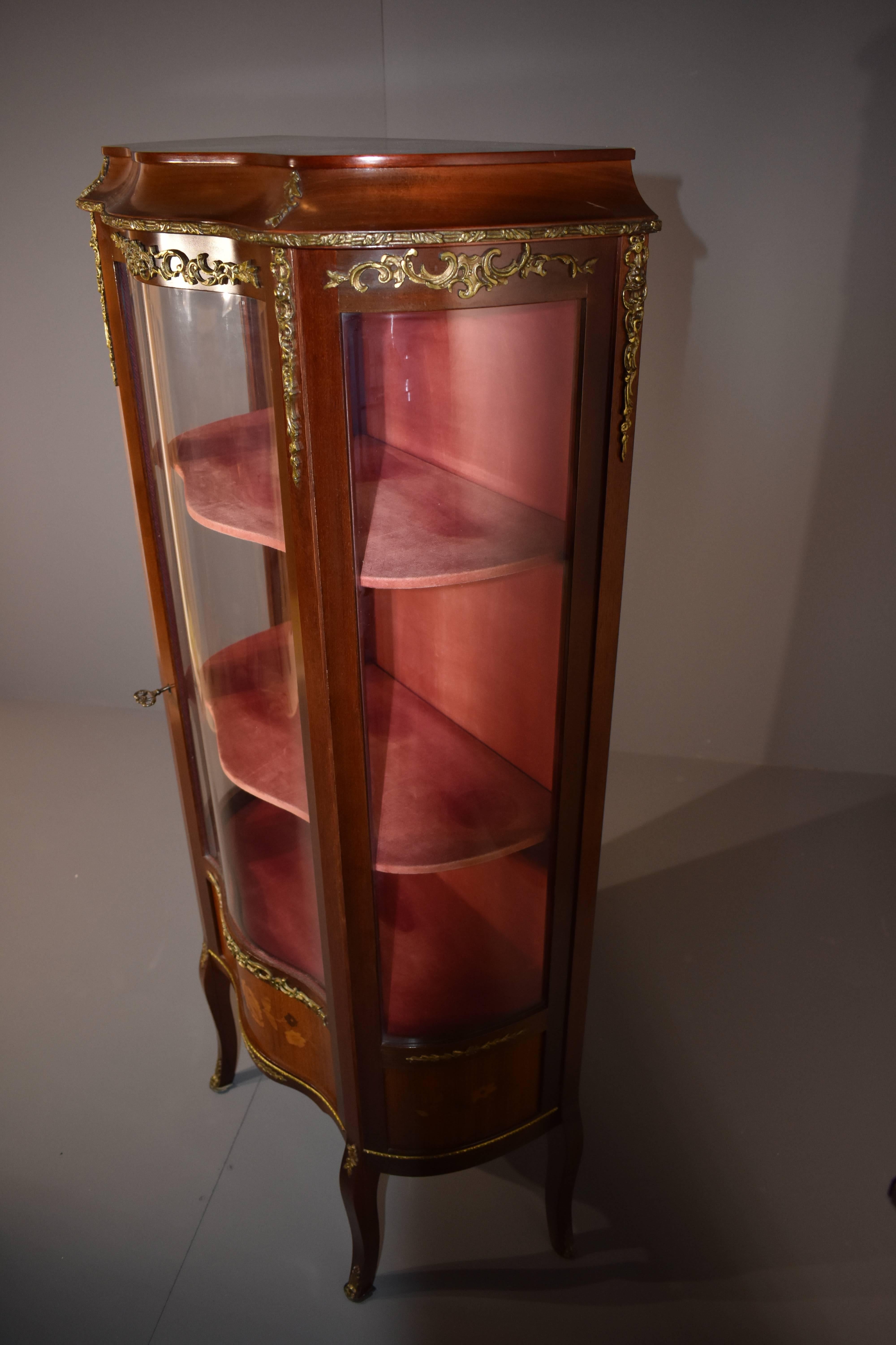 French Vintage Salon Cabinet in Rococo Style For Sale 1
