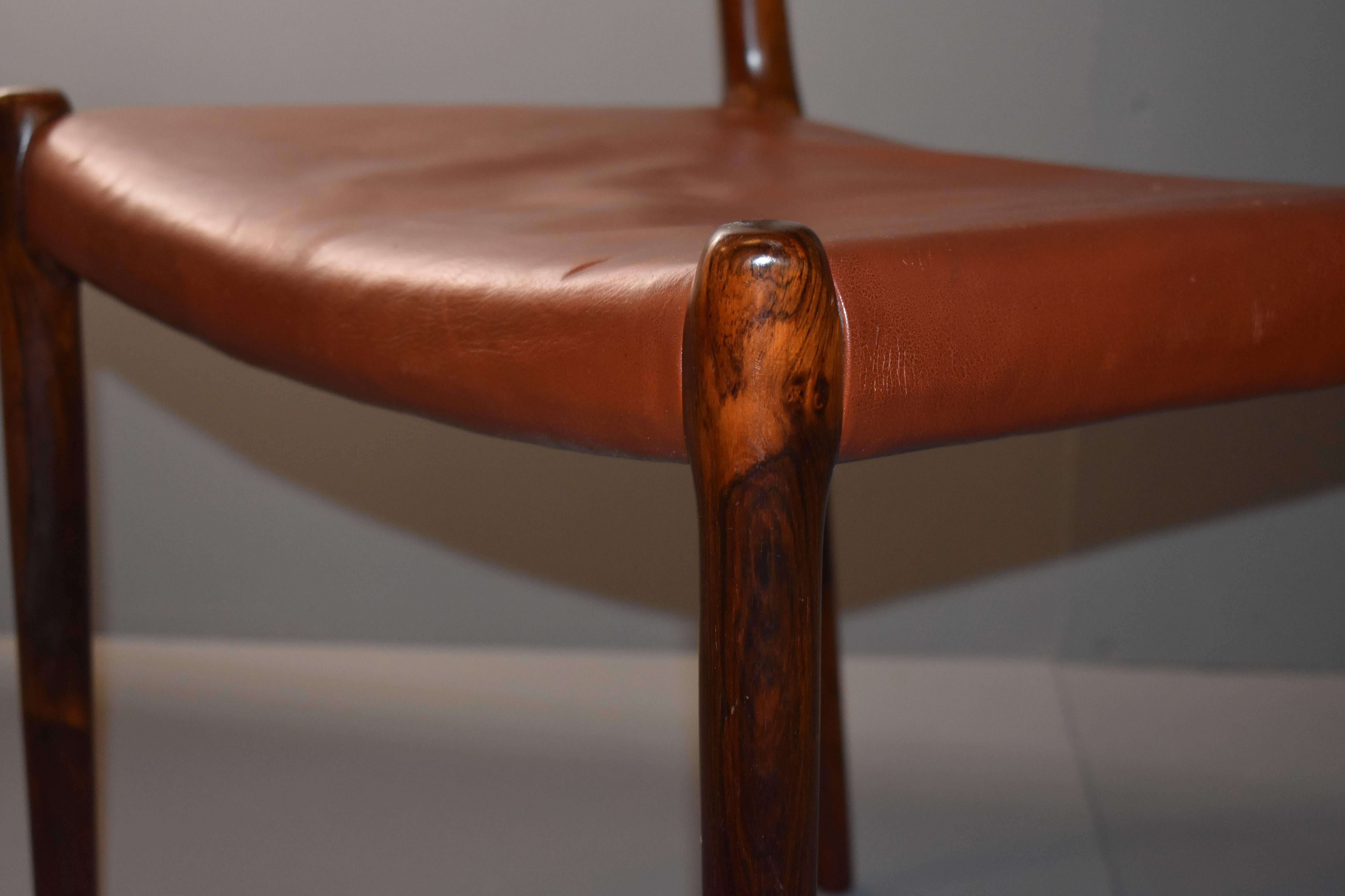 N. O. Møller Rosewood Dining Chairs Model 79 2