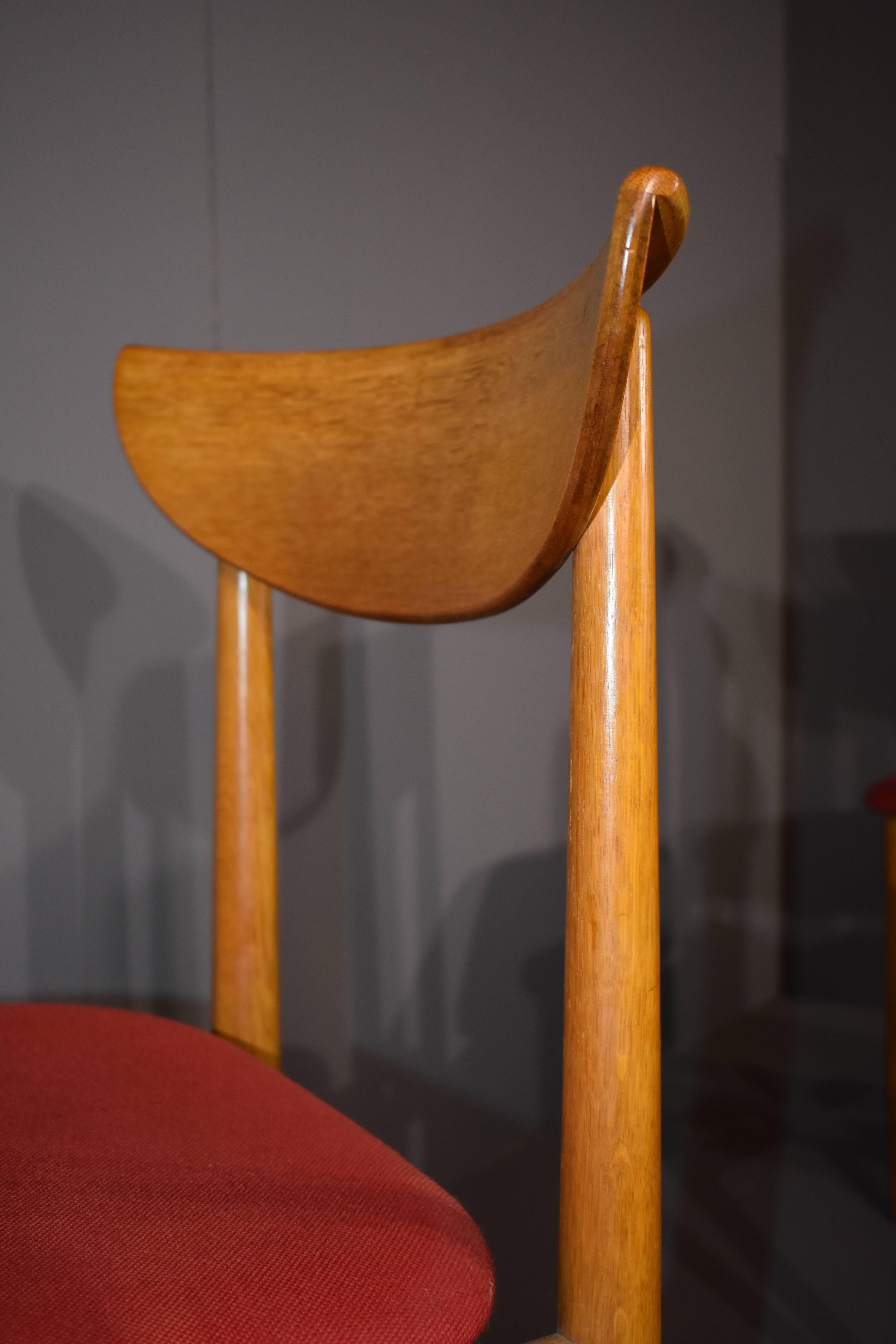 Harry Østergaard for Skovby 1960s Dining Chairs Oak In Good Condition In Odense, DK