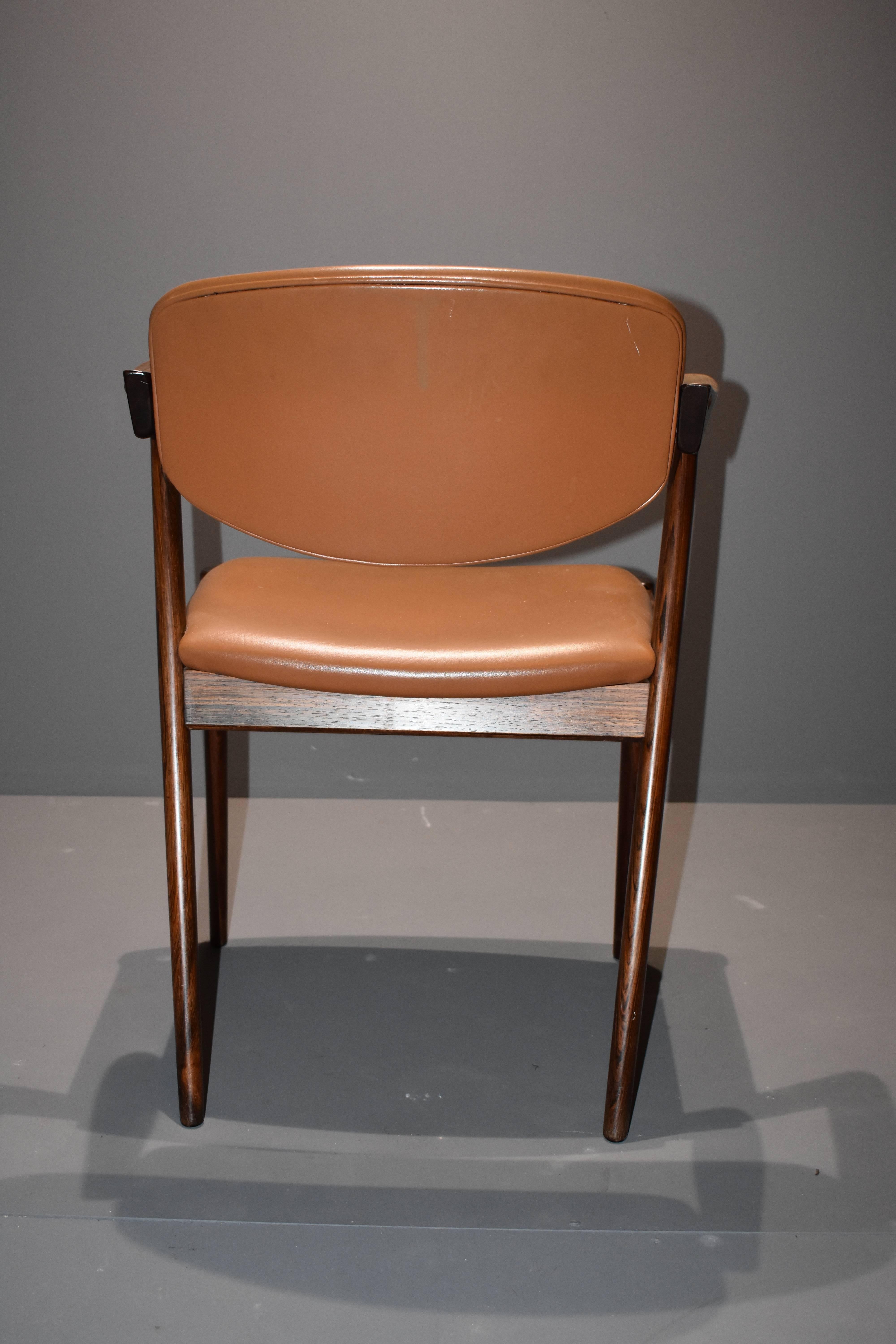 Danish Kai Kristiansen Rosewood Dining Chairs Model 42