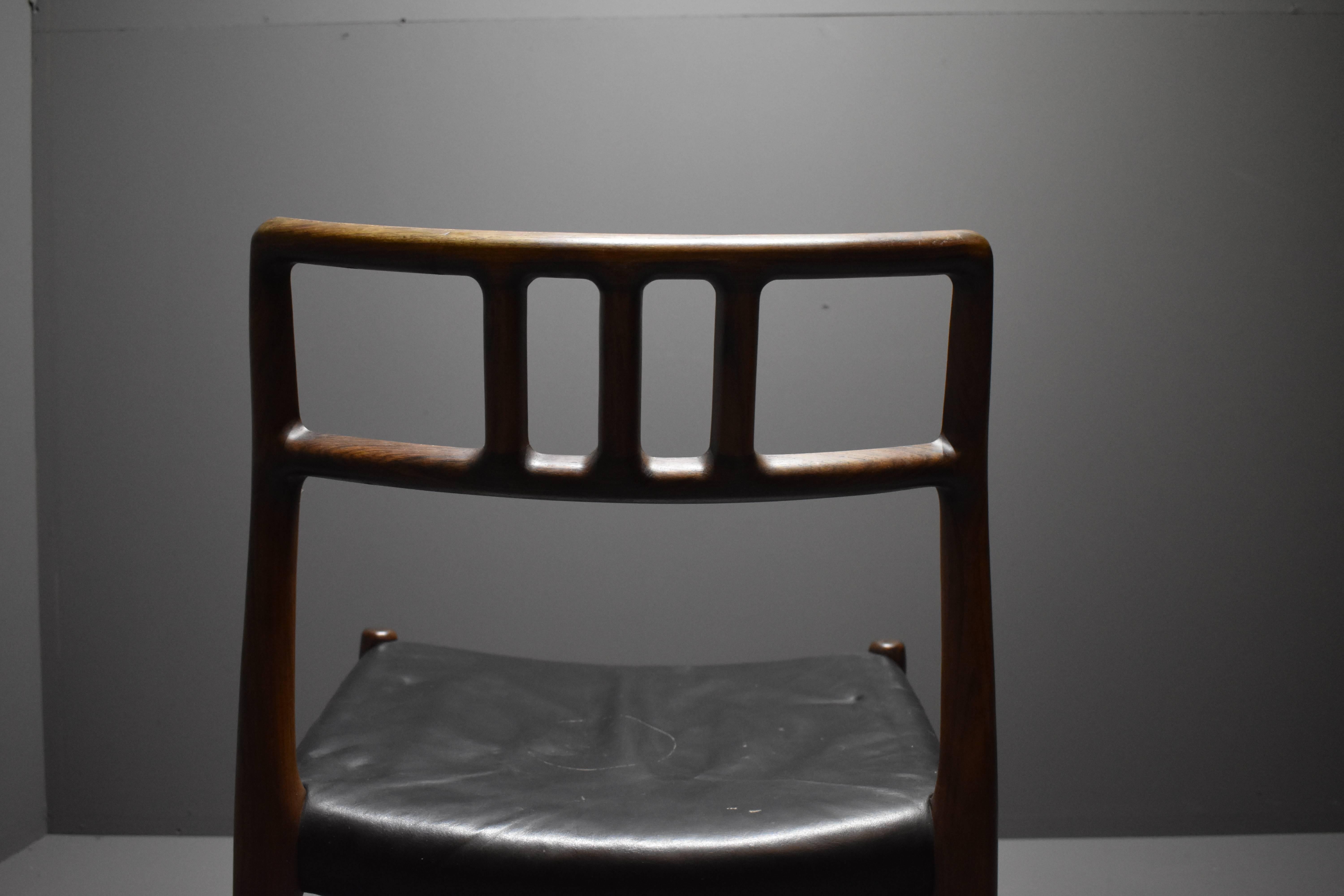 Danish Niels Otto Møller Rosewood Dining Chairs Model 79