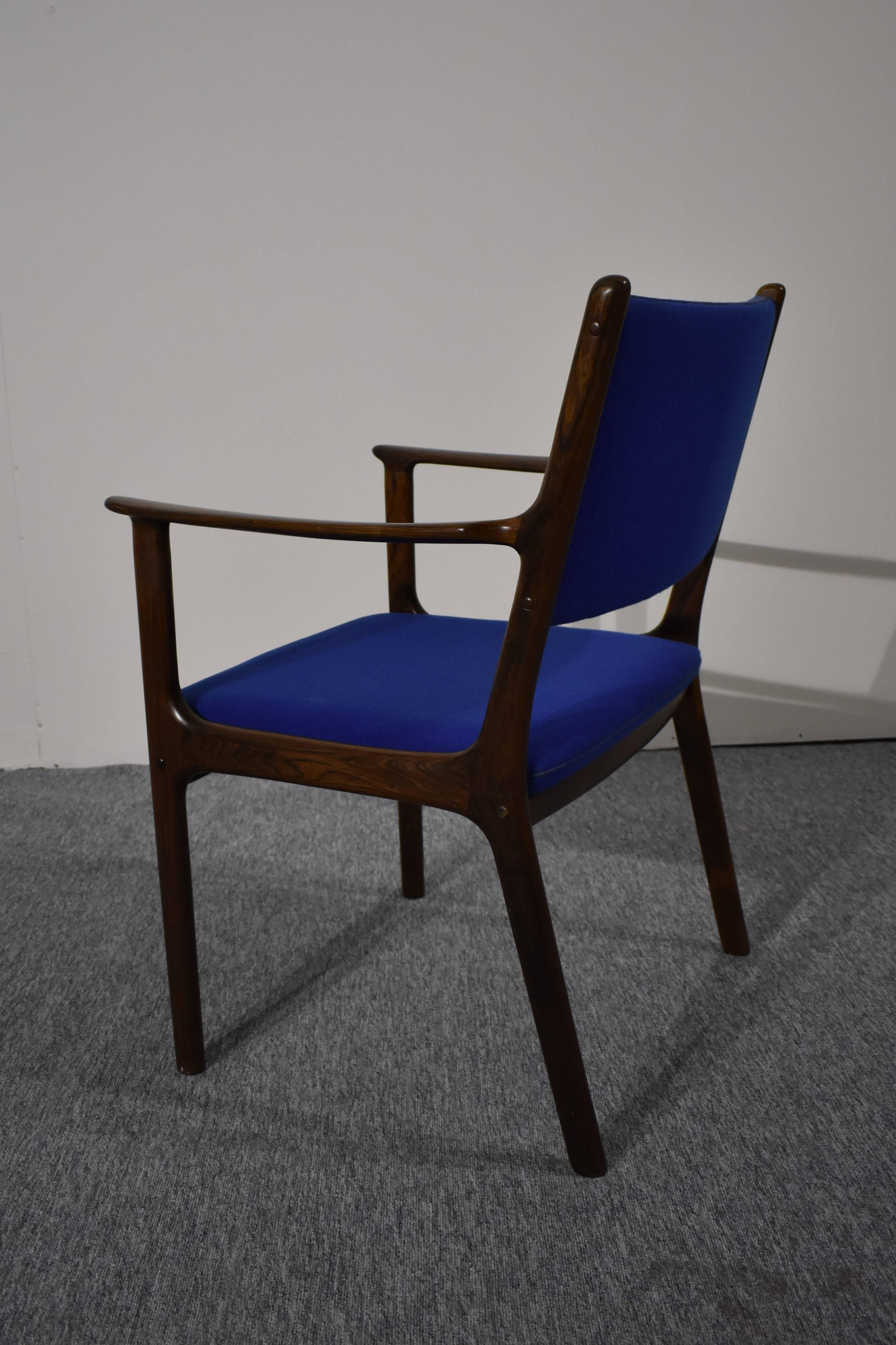 Mid-20th Century Ole Wanscher PJ412 Rosewood Danish Modern Armchairs For Sale