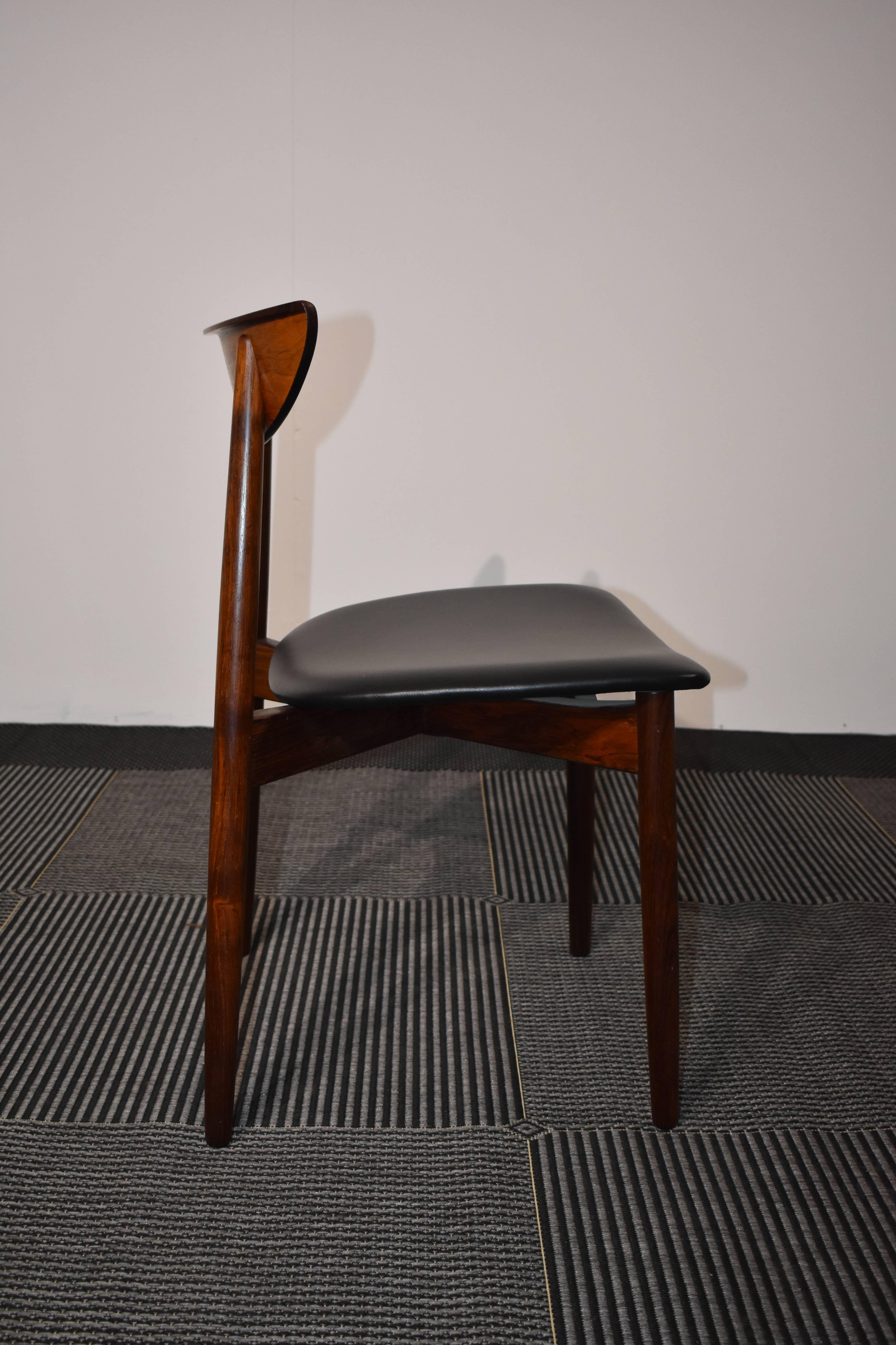 Danish Harry Ostergaard Rosewood Dining Chairs Model 58 For Sale