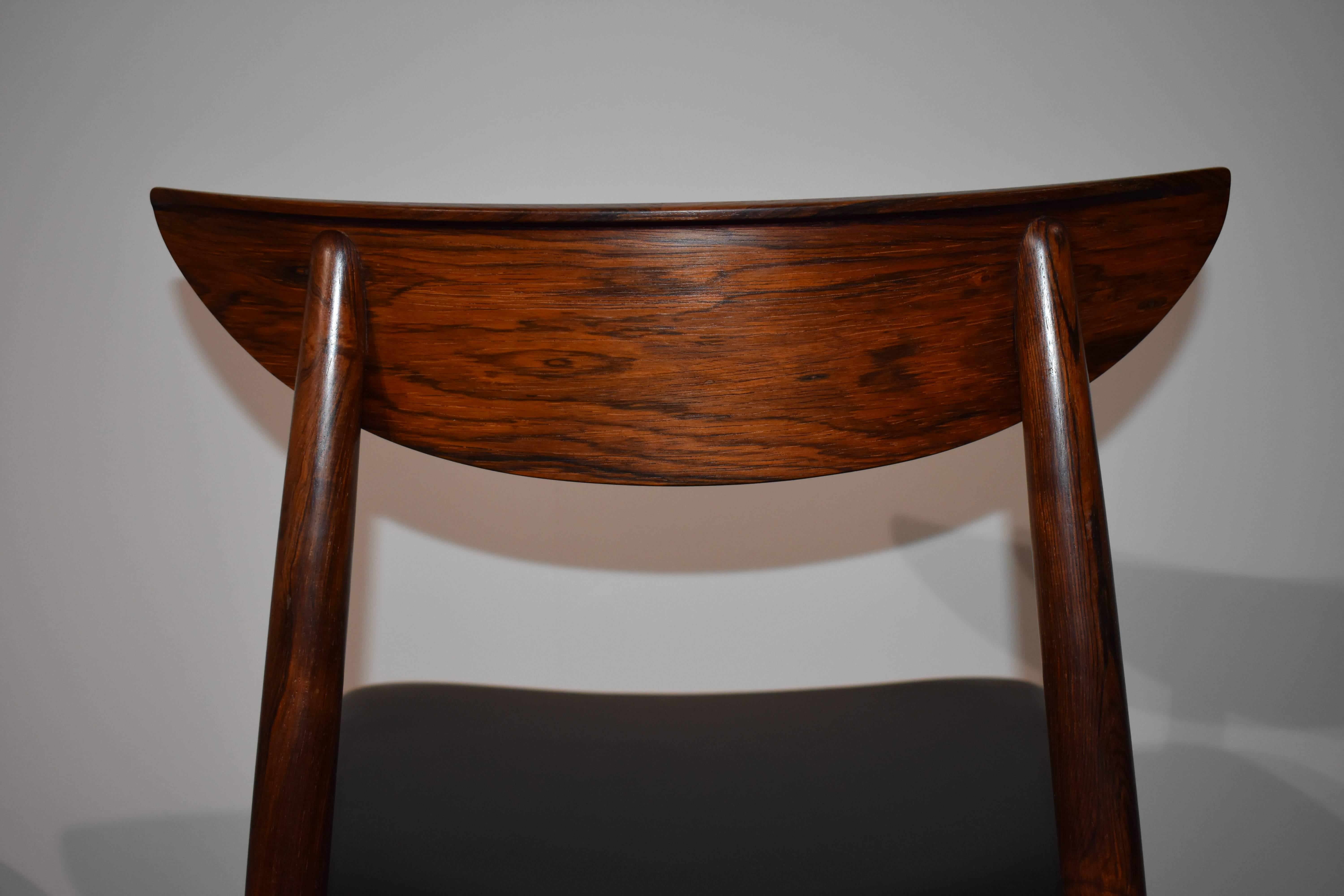 Mid-20th Century Harry Ostergaard Rosewood Dining Chairs Model 58 For Sale