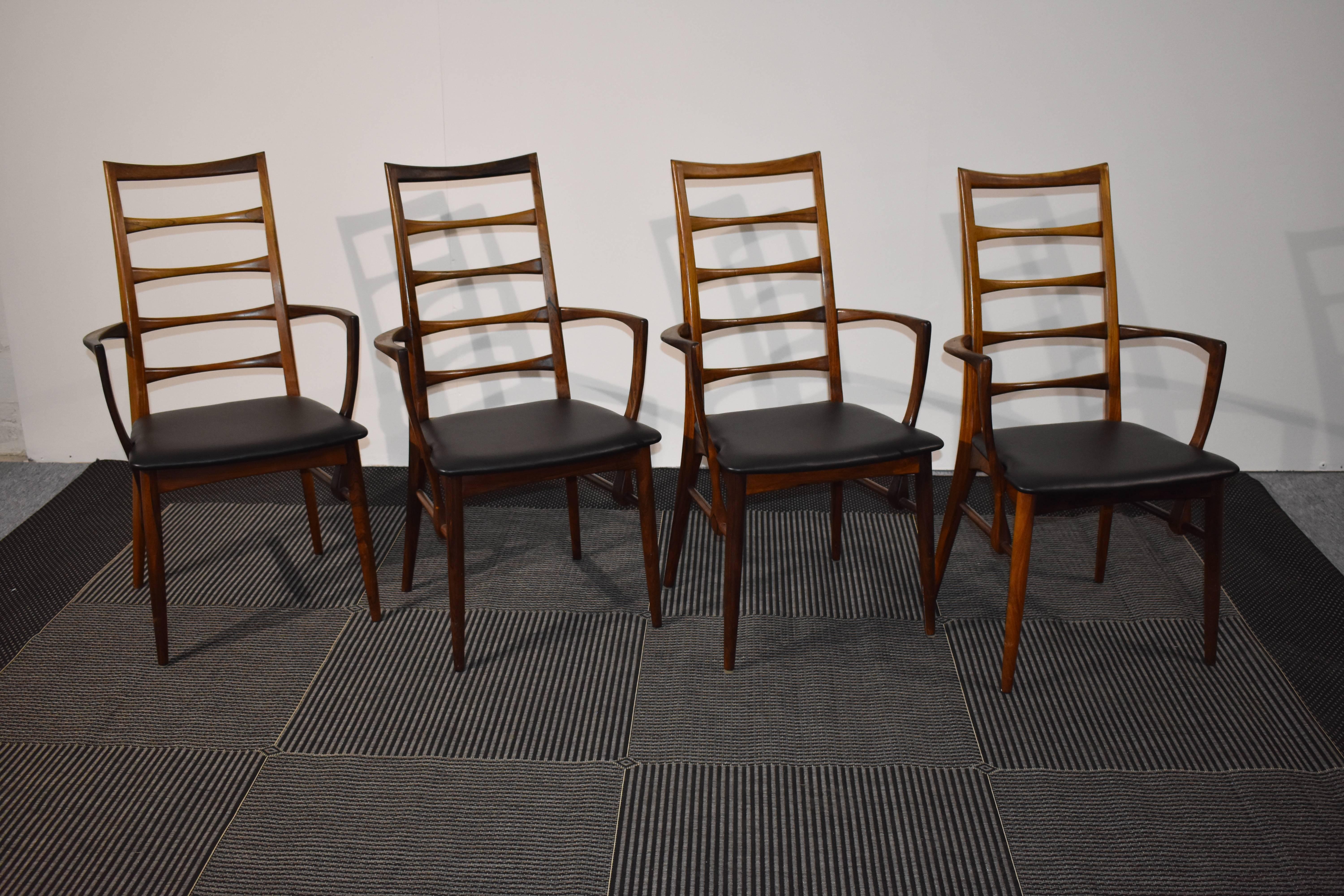 Niels Kofoed Lis Armchairs in Rosewood, 1950s, Mid-Century Modern For Sale 1