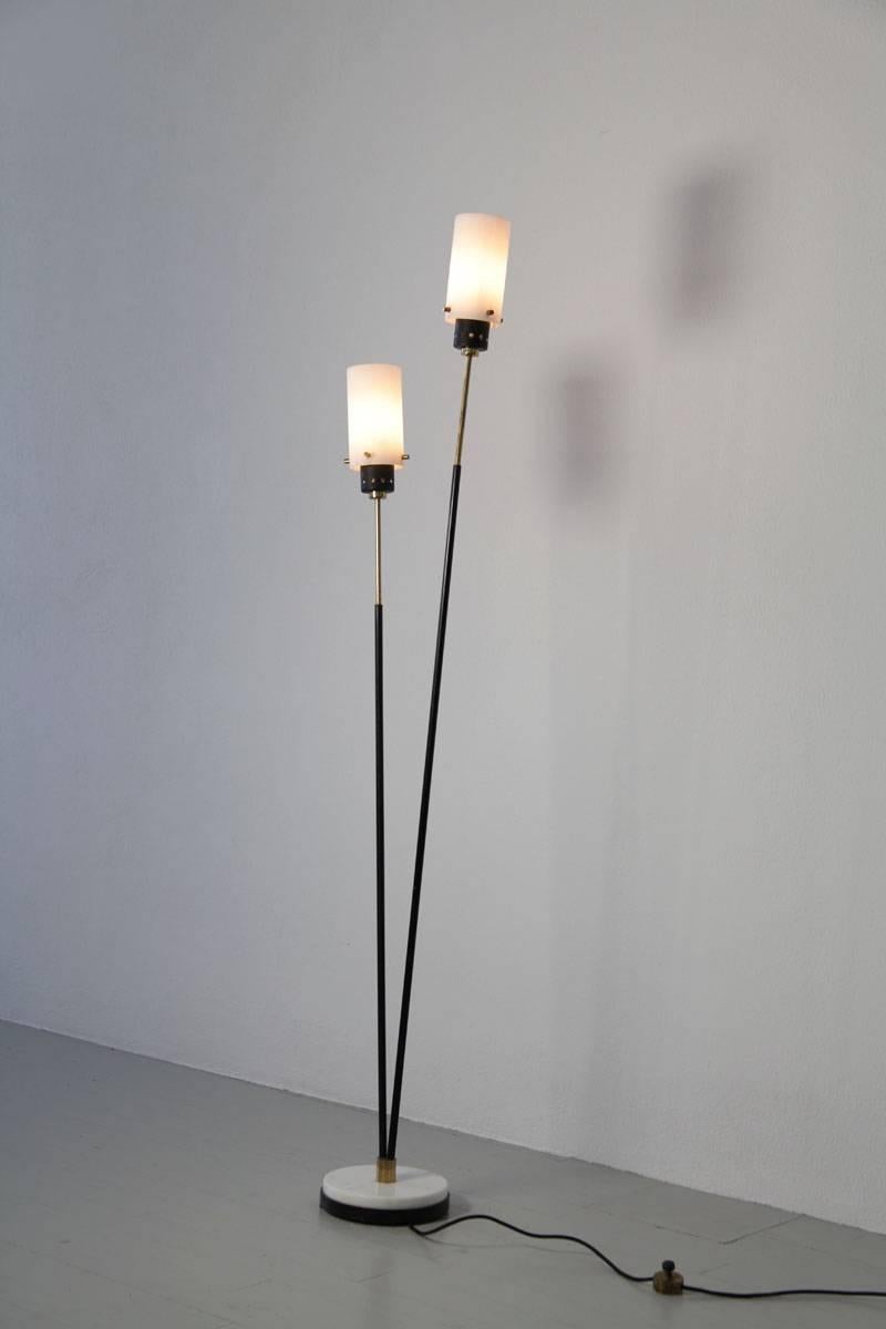 Pair of Italian Floor Lamps by Stilnovo, 1950s In Good Condition In Wolfurt, AT