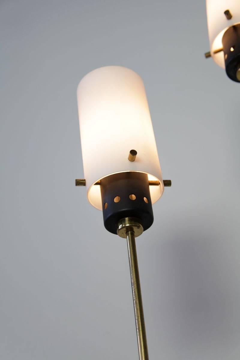 Brass Pair of Italian Floor Lamps by Stilnovo, 1950s