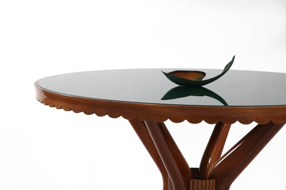 20th Century Italian Round Dining Table with Glasstop 5