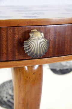 Small Italian Console from the 1950s in the Manner of Fornasetti