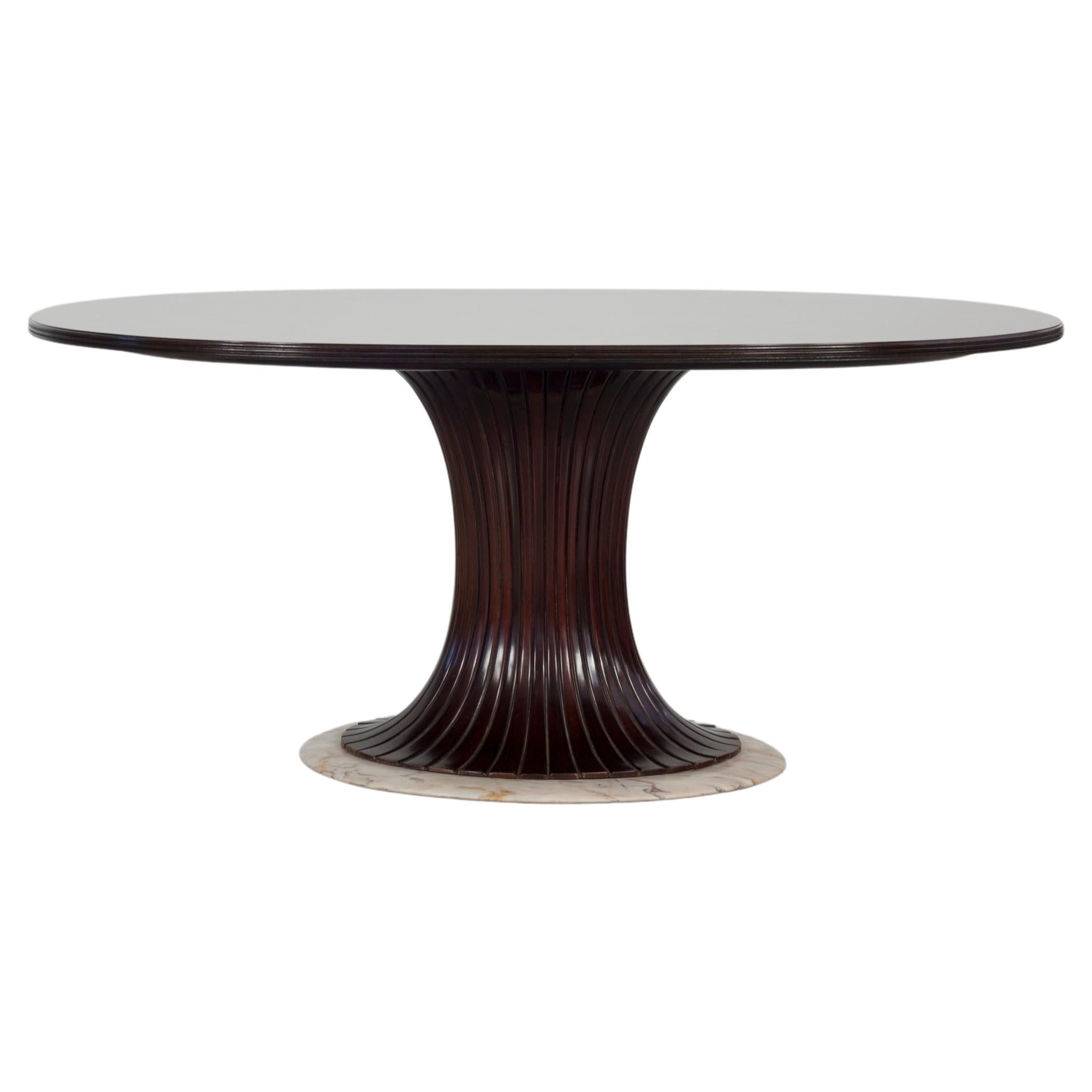 Vittorio Dassi Table with Central Leg, Italy 1950s For Sale