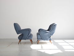 Two Sculptural Mid-Century Armchairs, South America, 1950s