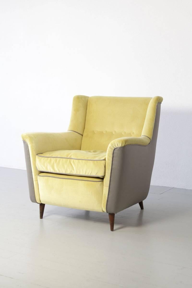 Italian Pair of Cassina Chairs, Model 809, Design Figli de Amadeo dei Cassina, 1958 For Sale