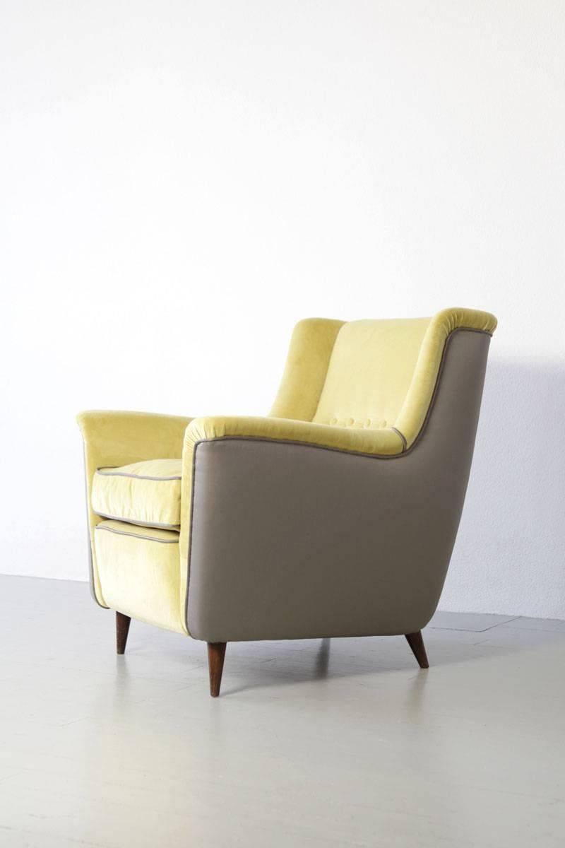 Mid-20th Century Pair of Cassina Chairs, Model 809, Design Figli de Amadeo dei Cassina, 1958 For Sale