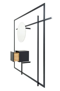 Black Steel Wardrobe COM:POS:ITION 2.2 Contemporary Handcrafted  Customizable