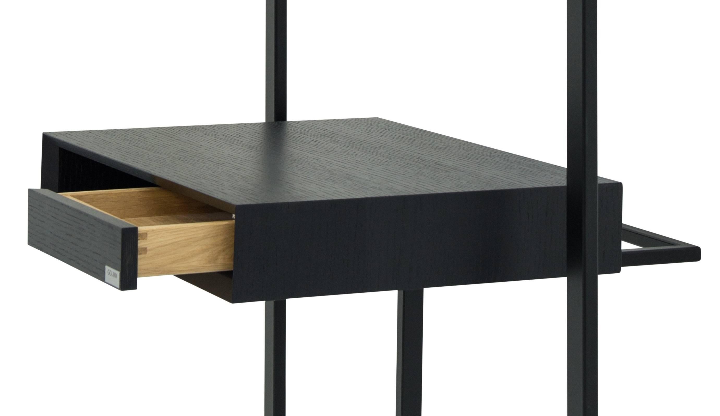 German Black Desk Secretary COM:POS:ITION 0.9  Handcrafted Contemporary Design For Sale