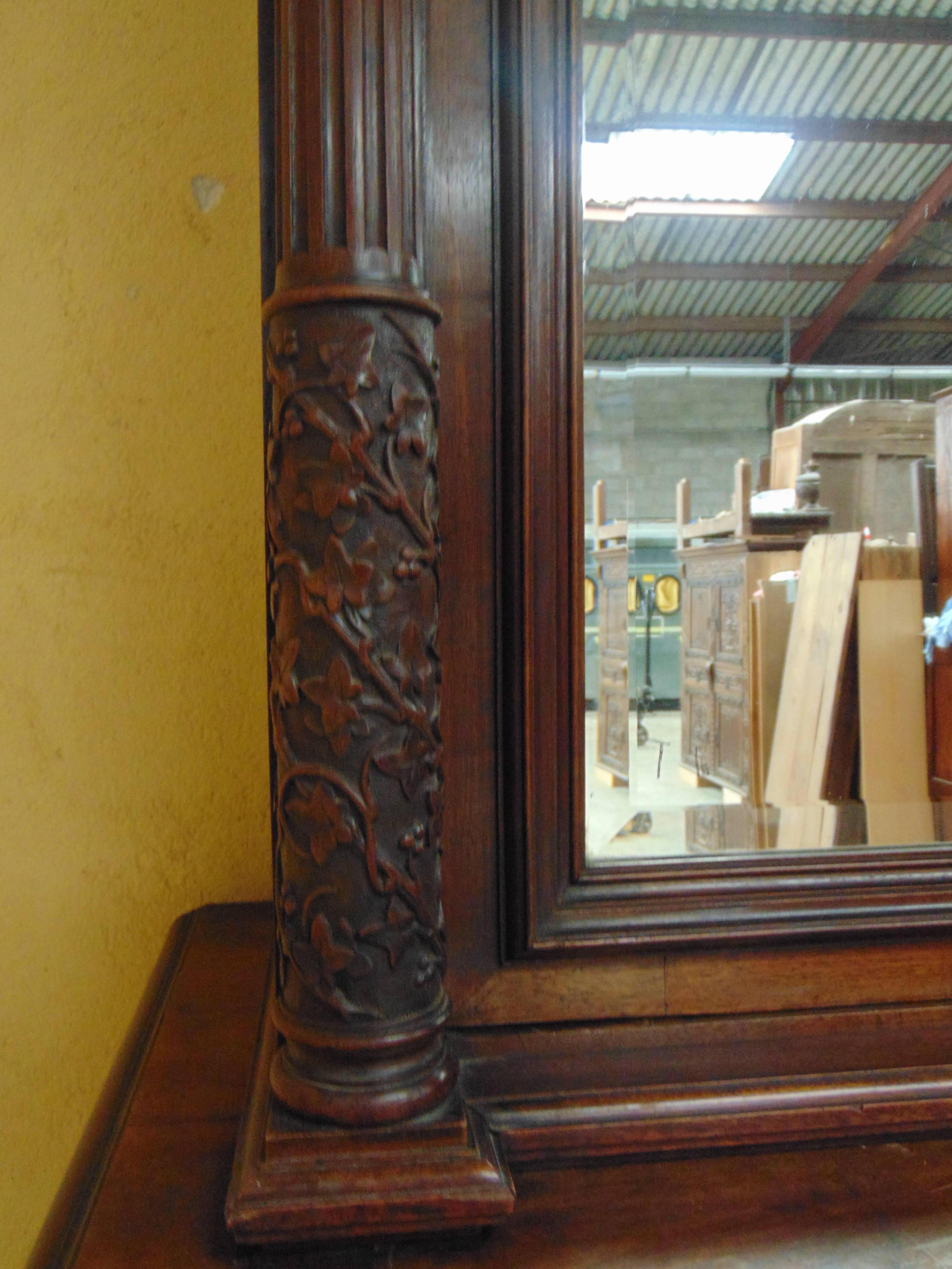Late 19th Century Bookcase hand carved , circa 1890 For Sale