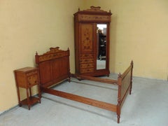 Art Nouveau Bedroom Suite, Marquetry Inlaid, circa 1910