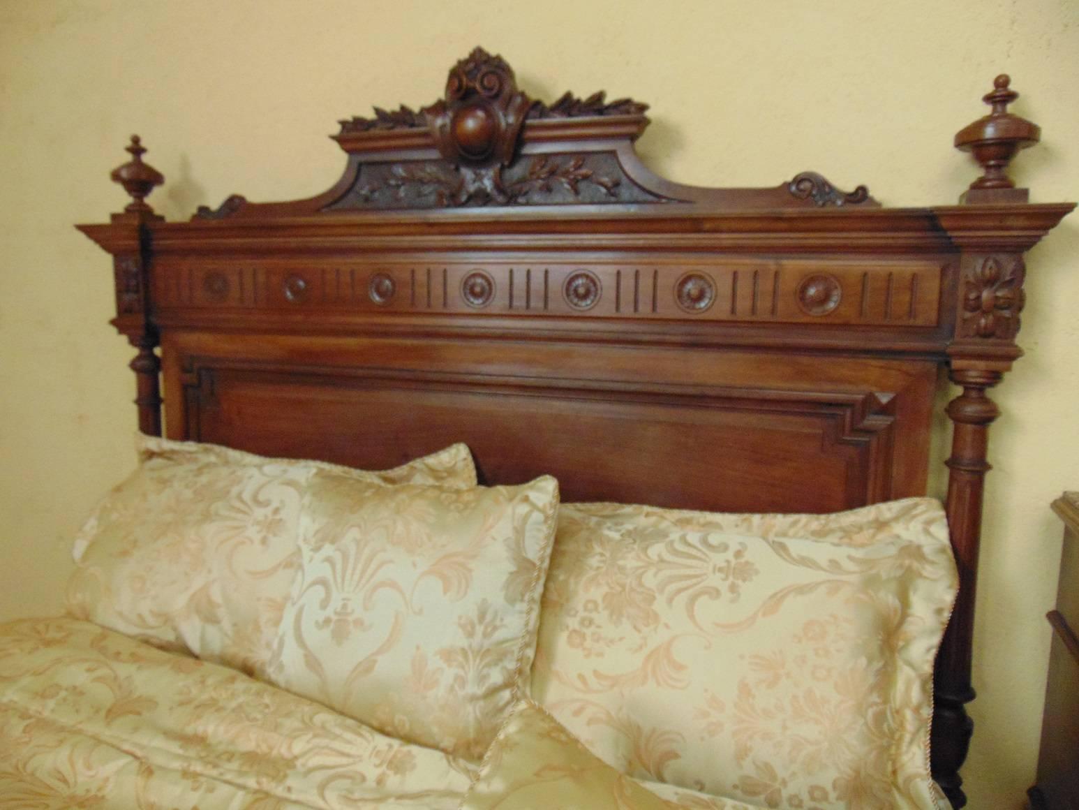 Louis XVI  Bed circa 1890 in Walnut