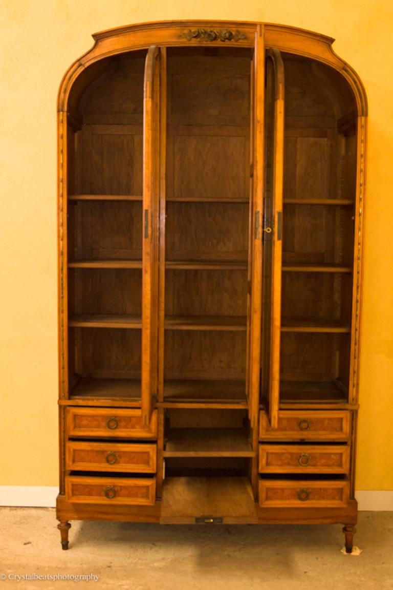 Early 20th Century Art Deco Armoire Dressing Table Compendium and Bed For Sale