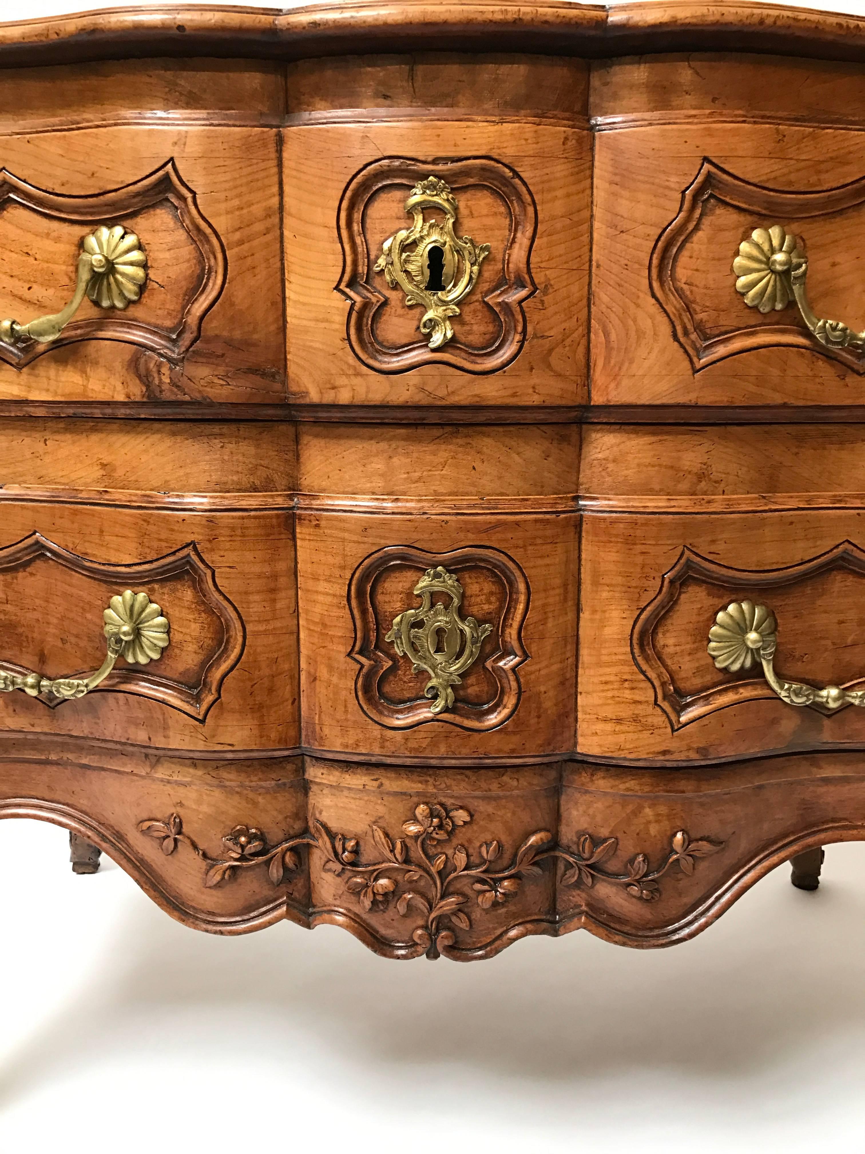 18th Century Period Regence Cherrywood Commode For Sale
