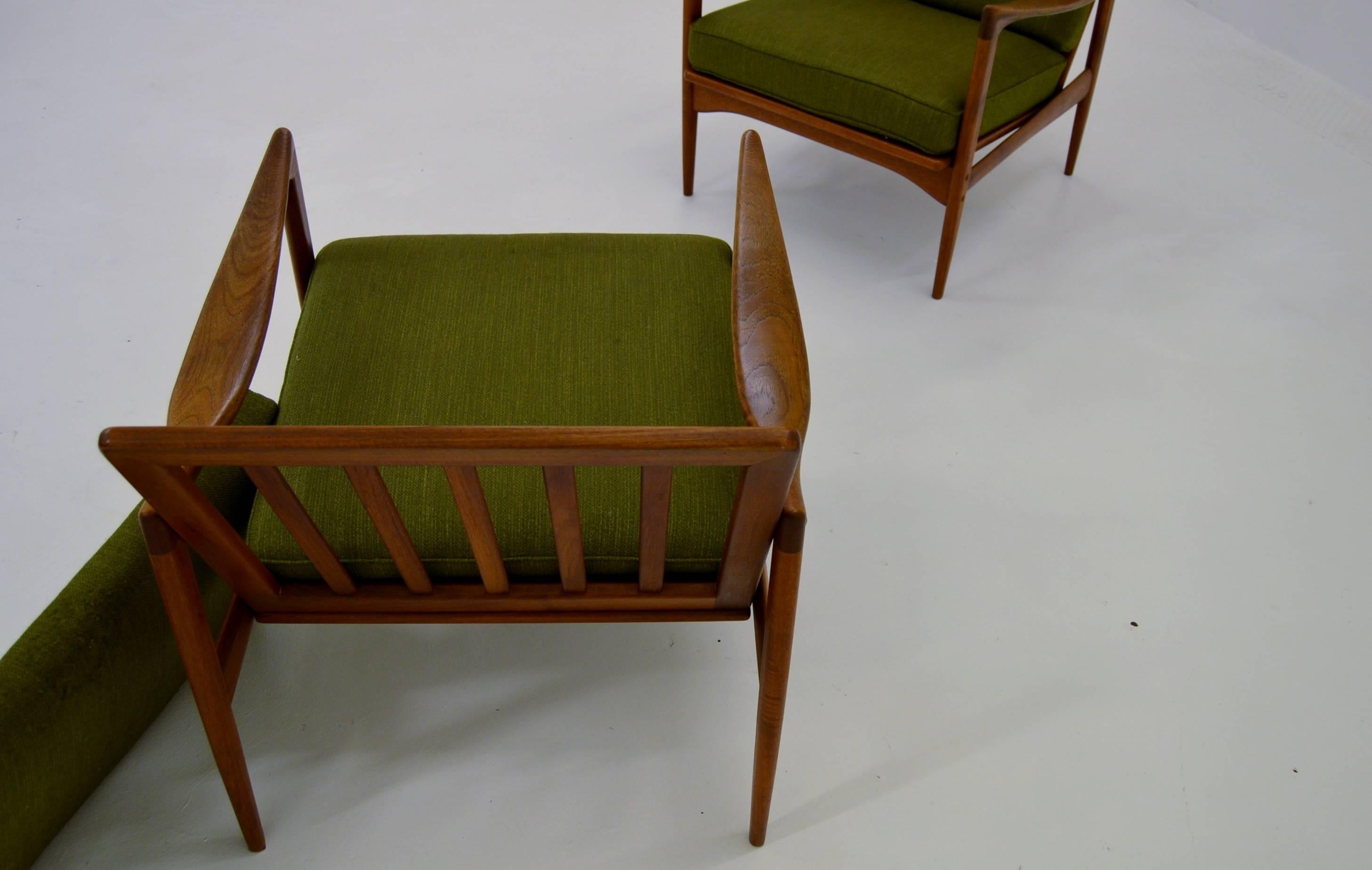 Ib Kofod Larsen Pair of Kandidaten Easy Chairs by OPE Mobler In Good Condition In Alvesta, SE