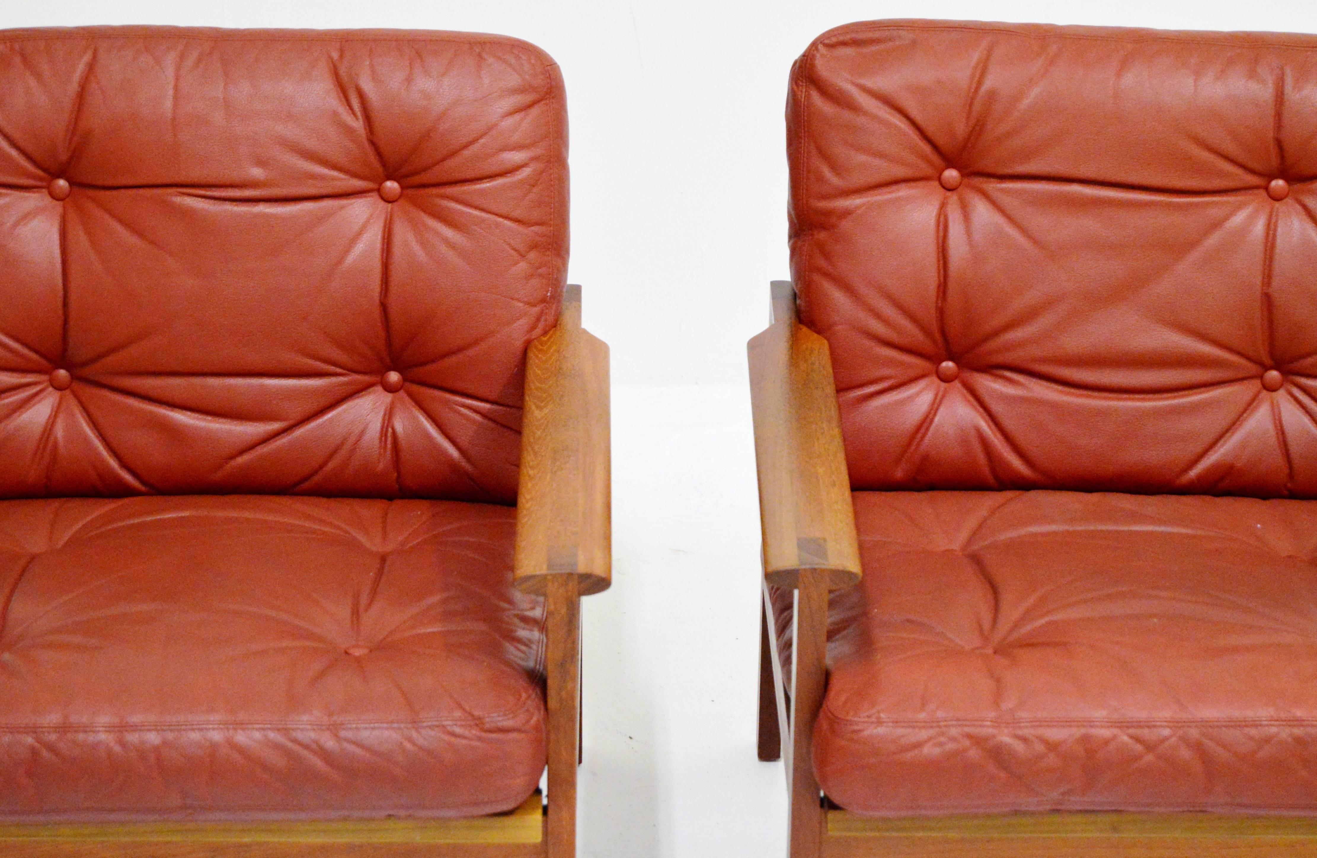 Pair of Teak Easy Chairs from Niels Eilersen Denmark by Illum Wikkelso  In Good Condition In Alvesta, SE