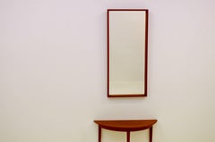 1960s Teak Crescent Table and Mirror from Glas & Trä in Sweden