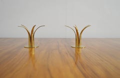 Rare Brass Candlesticks Ystad Metall Liljan the Lily