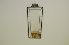 1930s Art Deco Wrought Iron Mirror