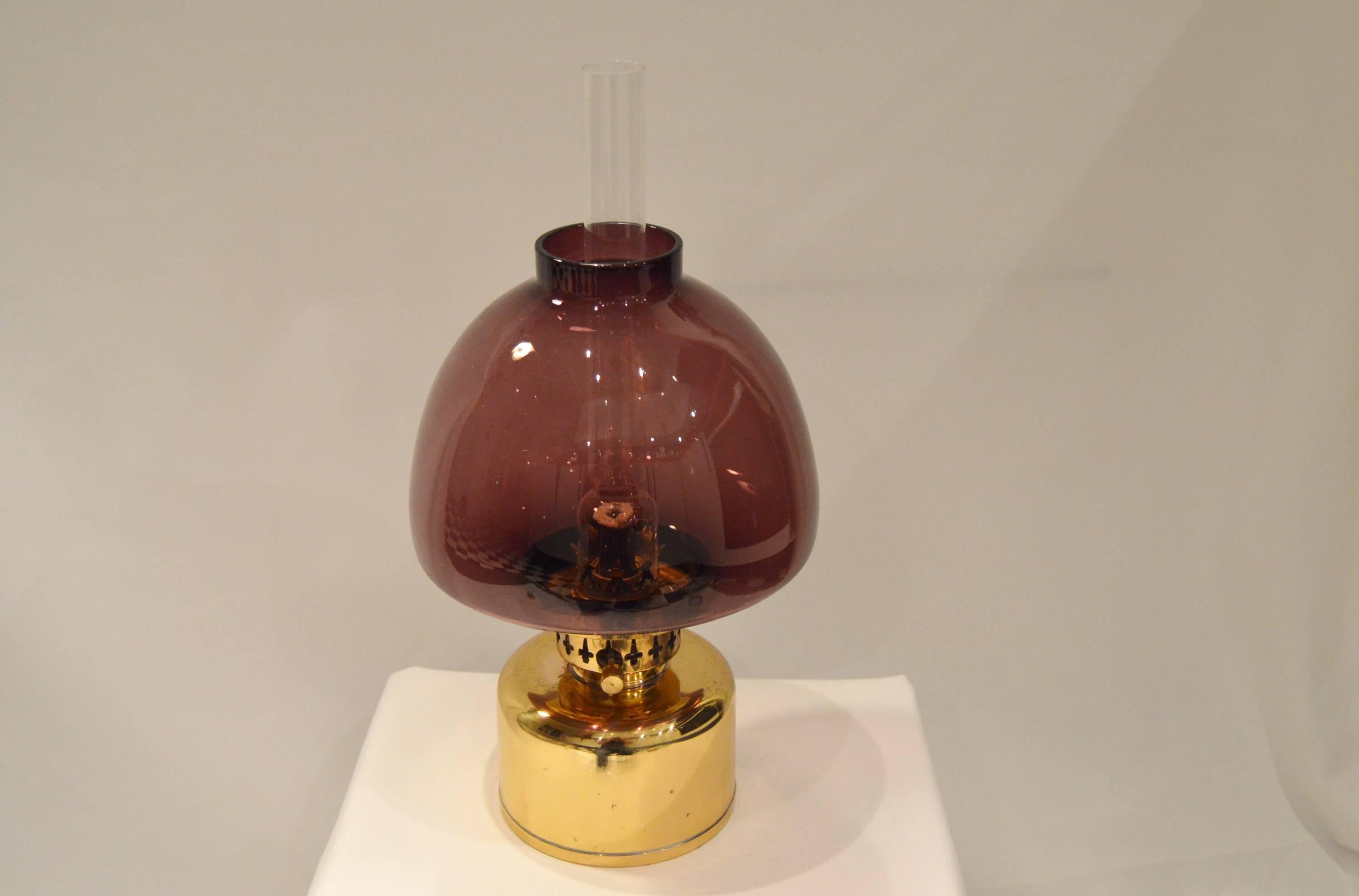 purple oil lamp