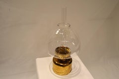 Brass and Glass Kerosene /Oil Lamp by Hans-Agne Jakobsson