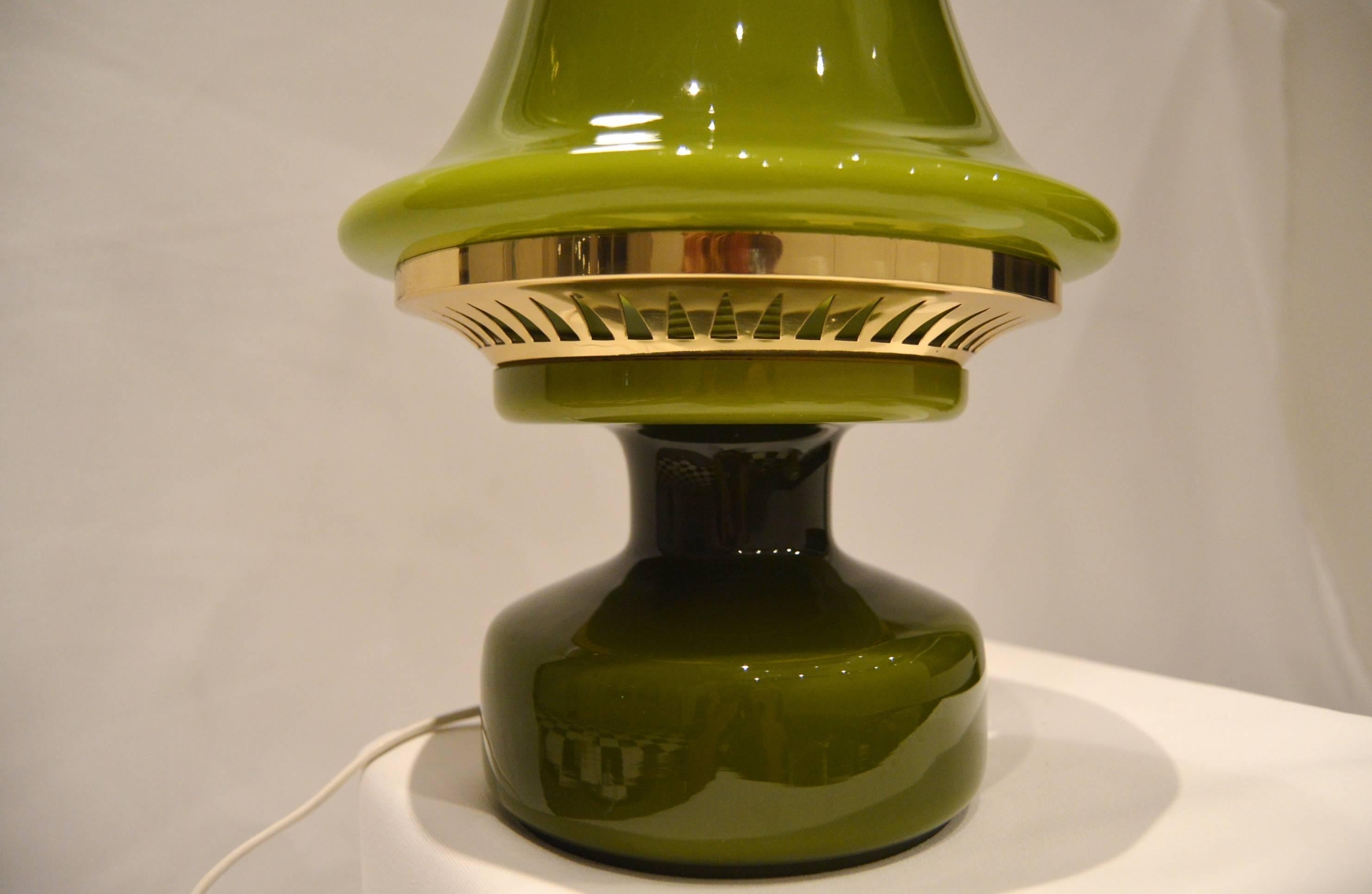 Swedish Table Lamp B124, Green by Hans-Agne Jakobsson For Sale